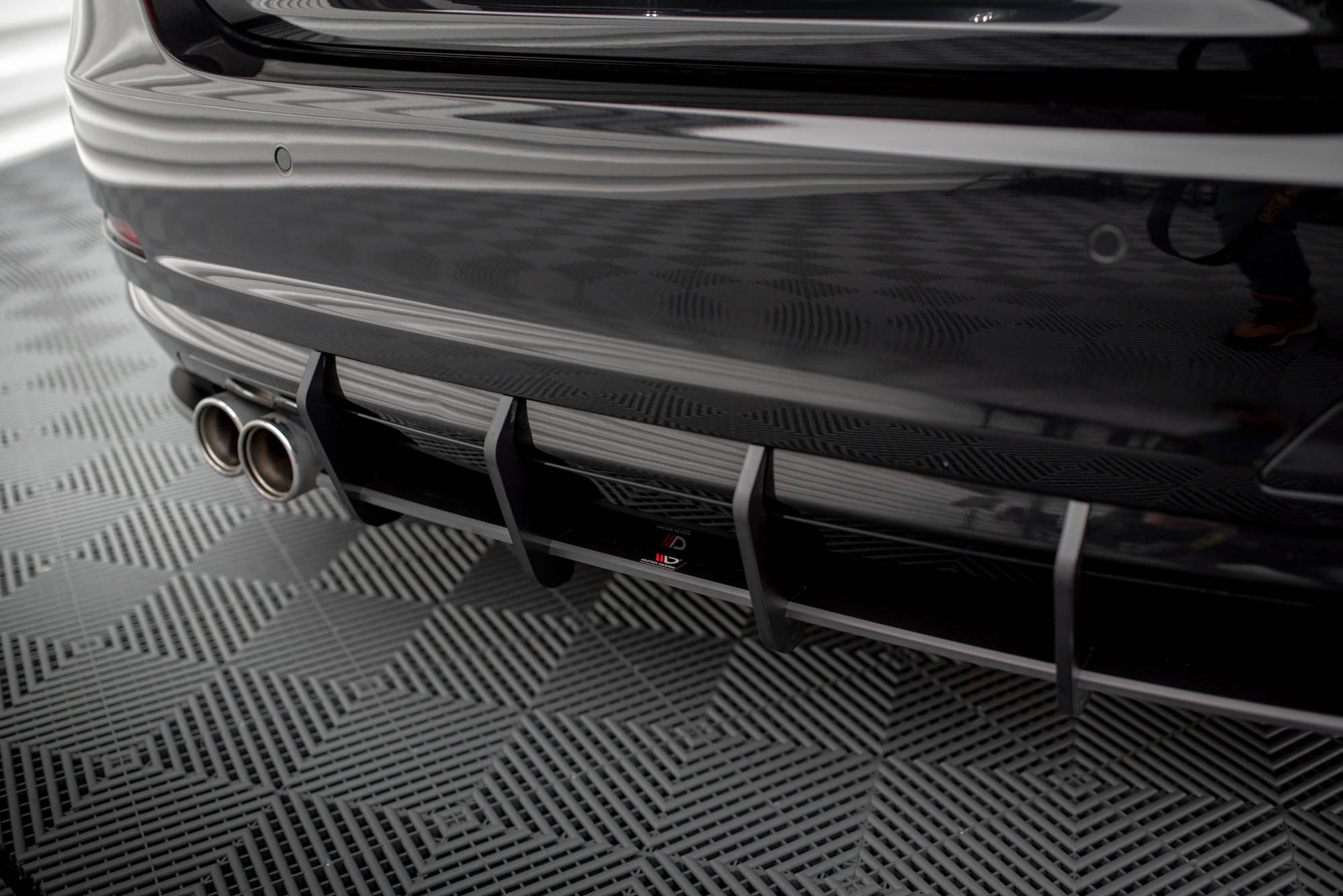 Street Pro Heck Ansatz Flaps passend für BMW 4er Gran Coupe F36 schwarz Hochglanz
