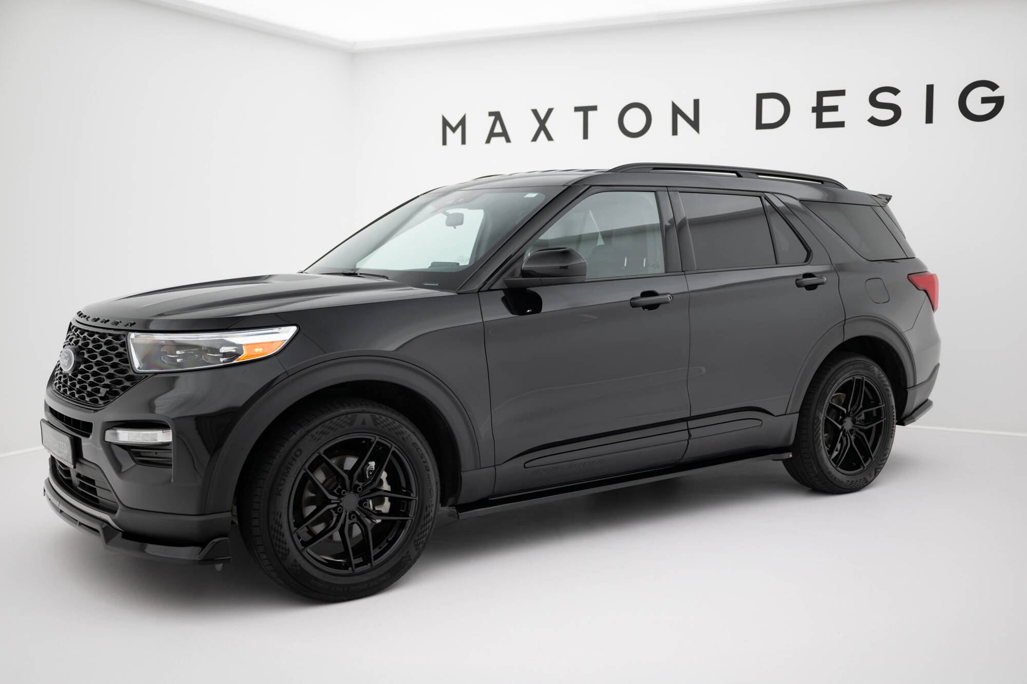 Street+ Seitenschweller Leisten passend für Ford Explorer XLT Mk6 schwarz Hochglanz
