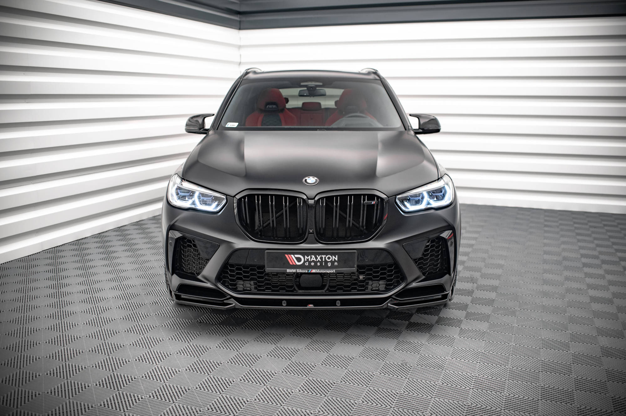 Street+ Spoilerlippe Front Ansatz V.2 passend für BMW X5M F95 schwarz Hochglanz