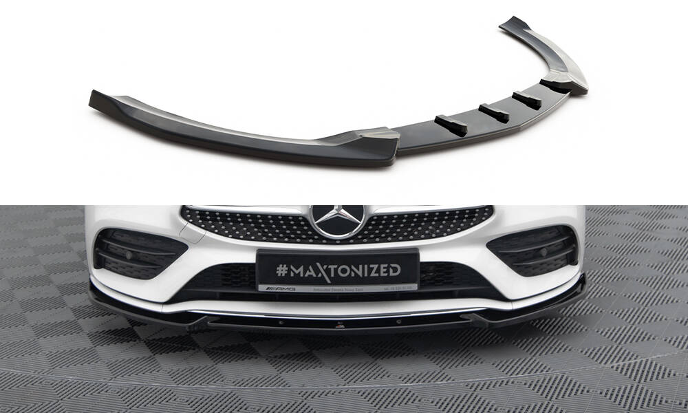 Front Ansatz V.2 für Mercedes-Benz CLA A35 AMG / AMG-Line C118 schwarz Hochglanz