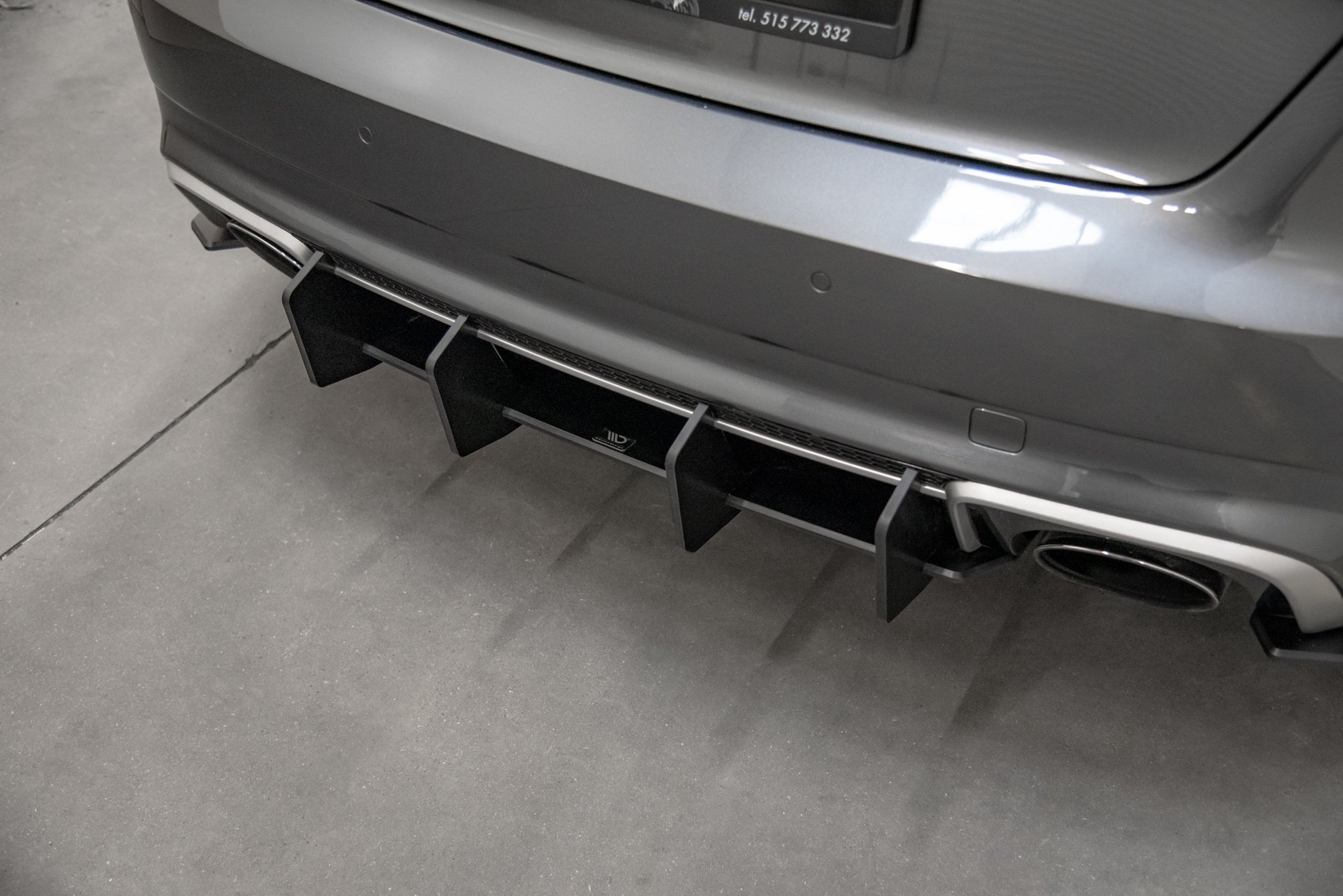 Street Pro Heckschürze Heck Ansatz Diffusor V.2 passend für Audi RS3 8V Sportback schwarz-rot