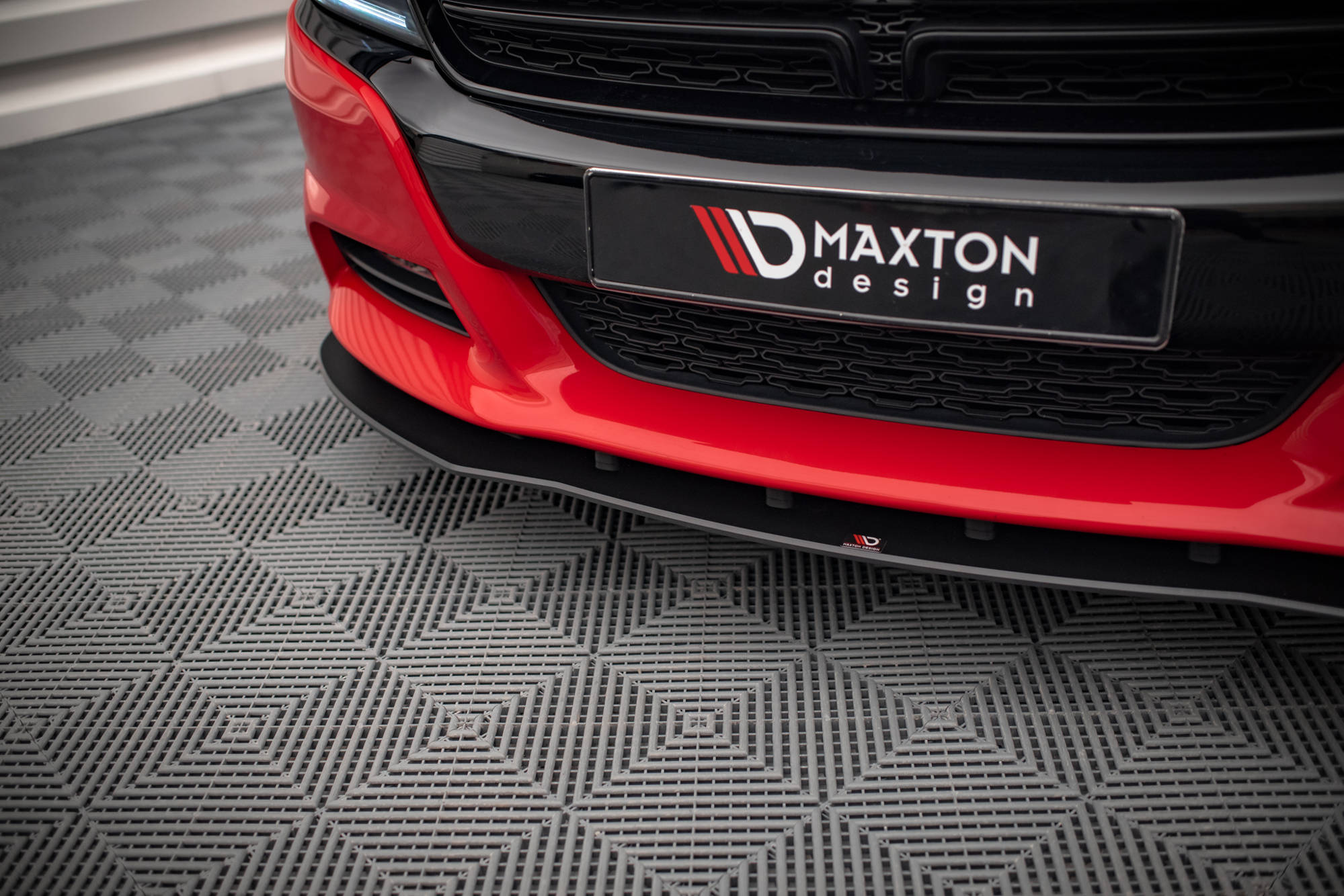 Street Pro Spoilerlippe Front Ansatz passend für Dodge Charger RT Mk7 FL rot