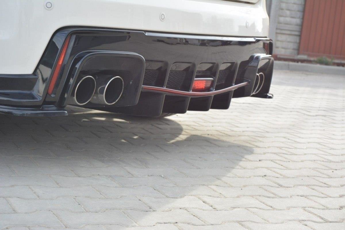 Street+ Heck Ansatz Diffusor passend für Honda Civic IX TYPE R schwarz Hochglanz