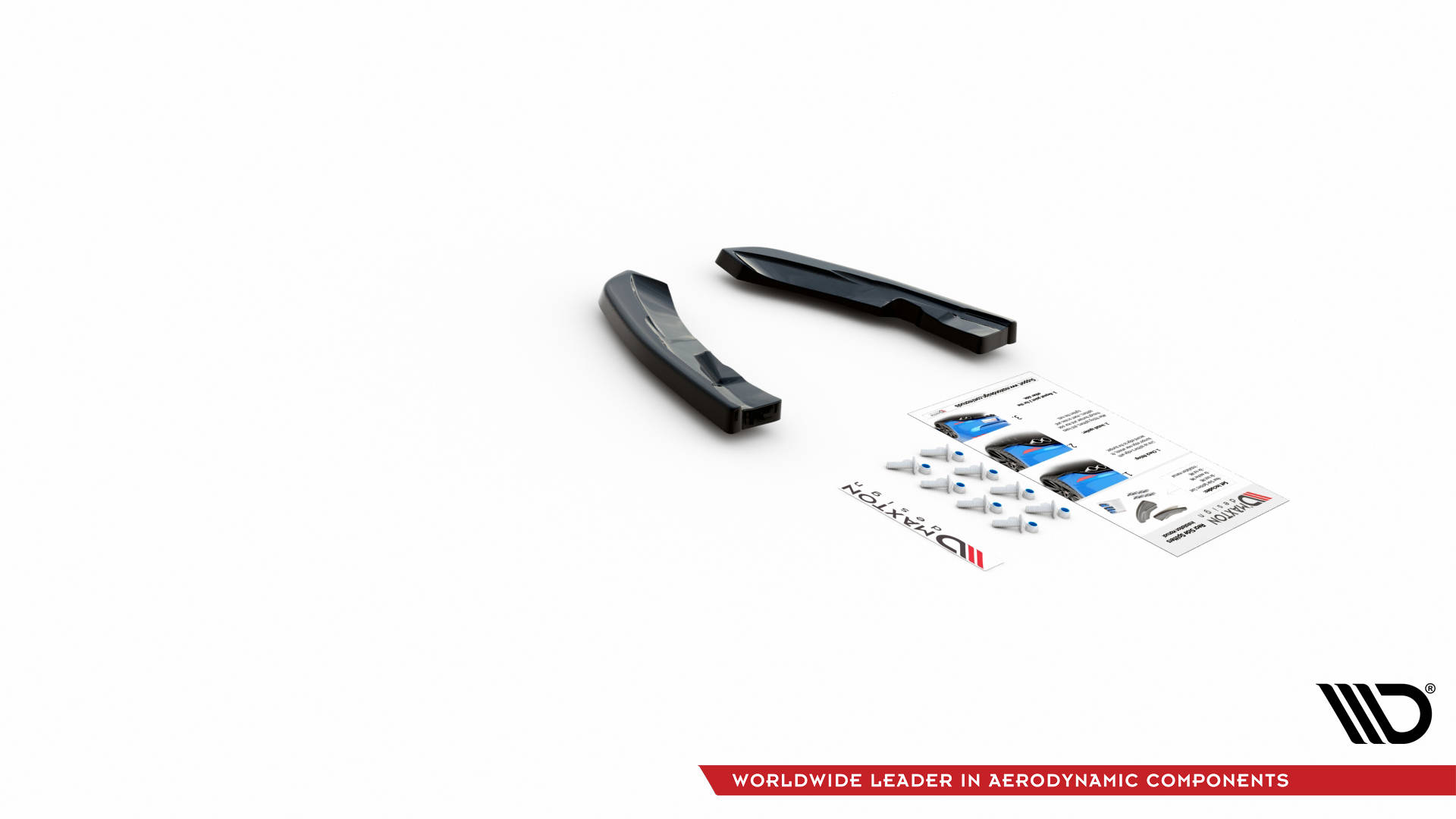 Street+ Heck Ansatz Flaps passend für VW Tiguan R Mk2 FL schwarz Hochglanz