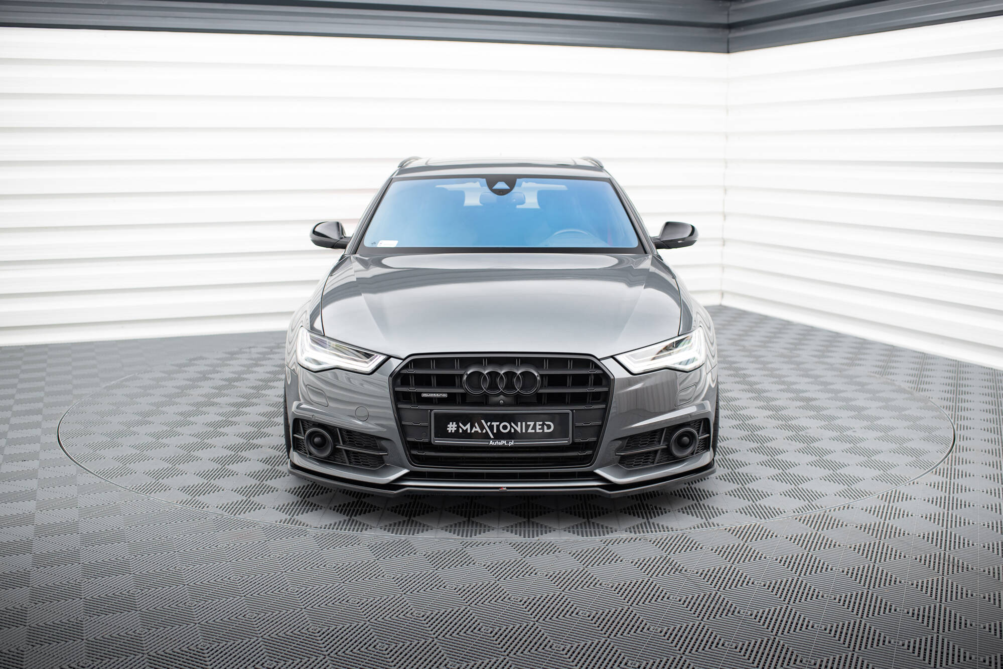 Front Ansatz V.2 für Audi A6 / A6 C7 S-line/ S6 C7 Facelift schwarz Hochglanz
