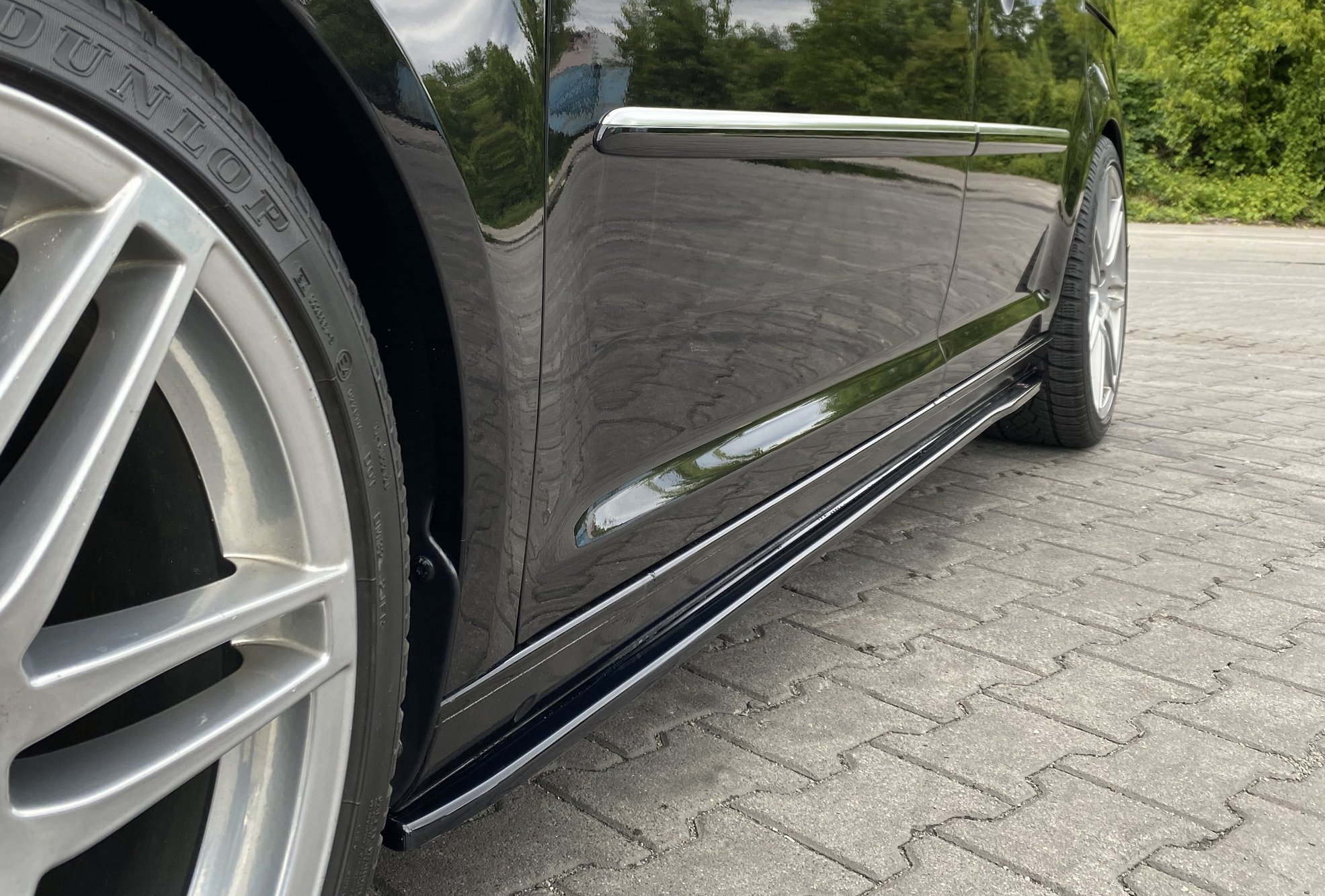 Street+ Seitenschweller Leisten passend für VW Caddy Mk. 4 schwarz Hochglanz