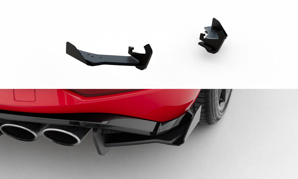 Street Pro Heck Ansatz Flaps passend für VW Golf 7 R FL schwarz Hochglanz