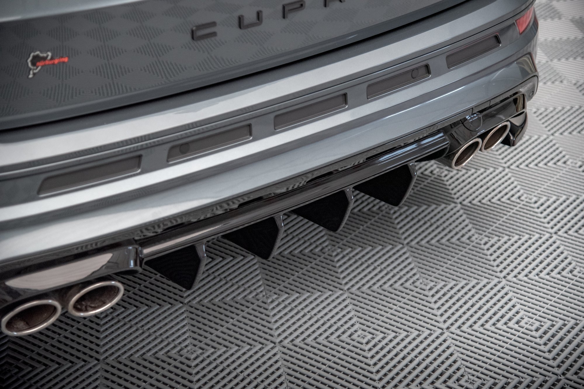 Heckansatz Diffusor passend für CUPRA Ateca Mk1 / Mk1 FL schwarz Hochglanz