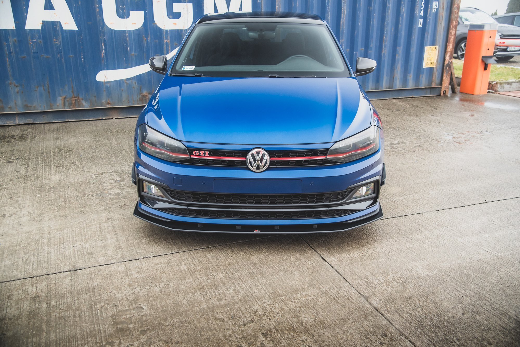 Street Pro Spoilerlippe Front Ansatz passend für VW Polo GTI Mk6 rot