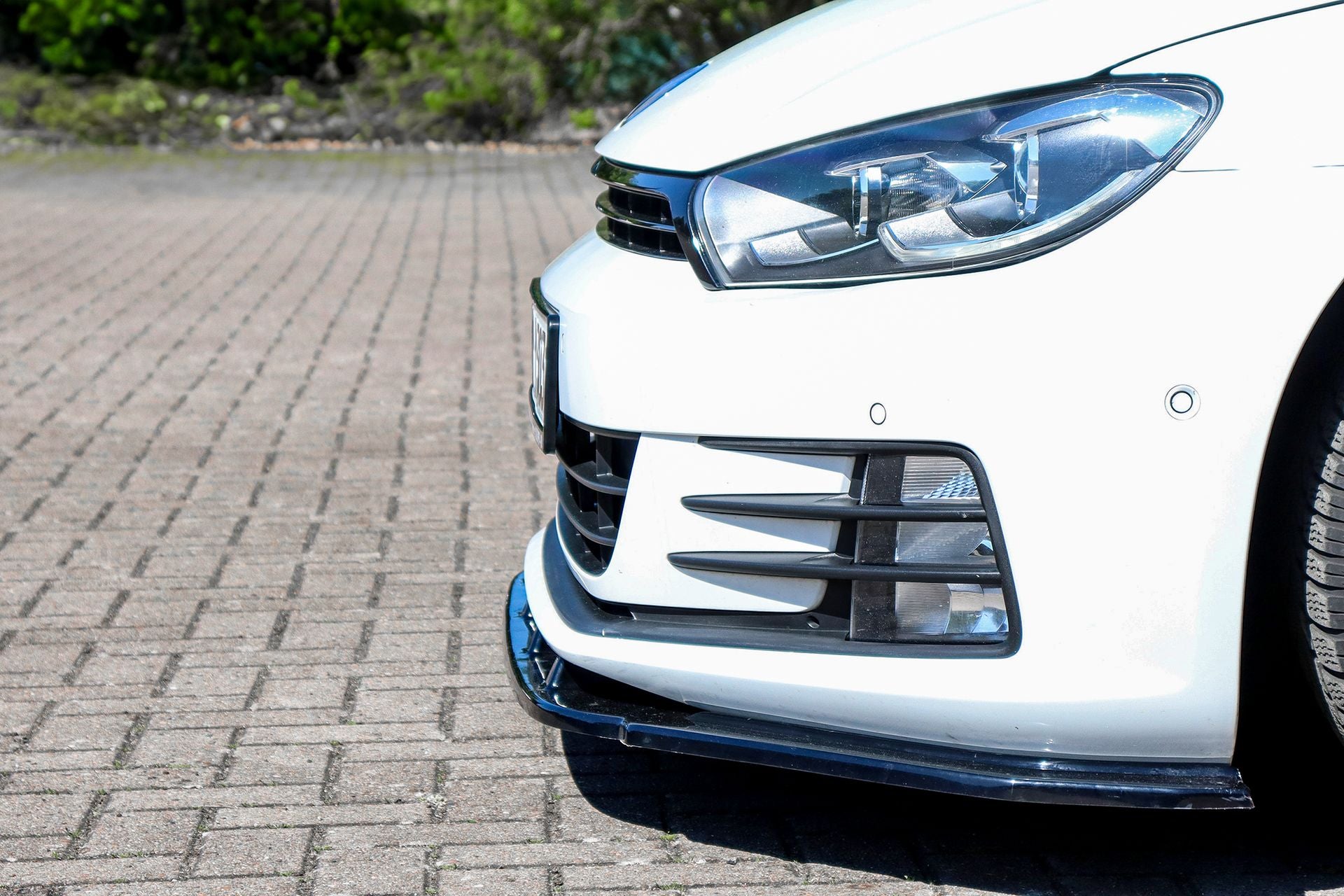 Cup Frontspoilerlippe für VW Scirocco Facelift inkl.R-Line (Schwarz Matt)