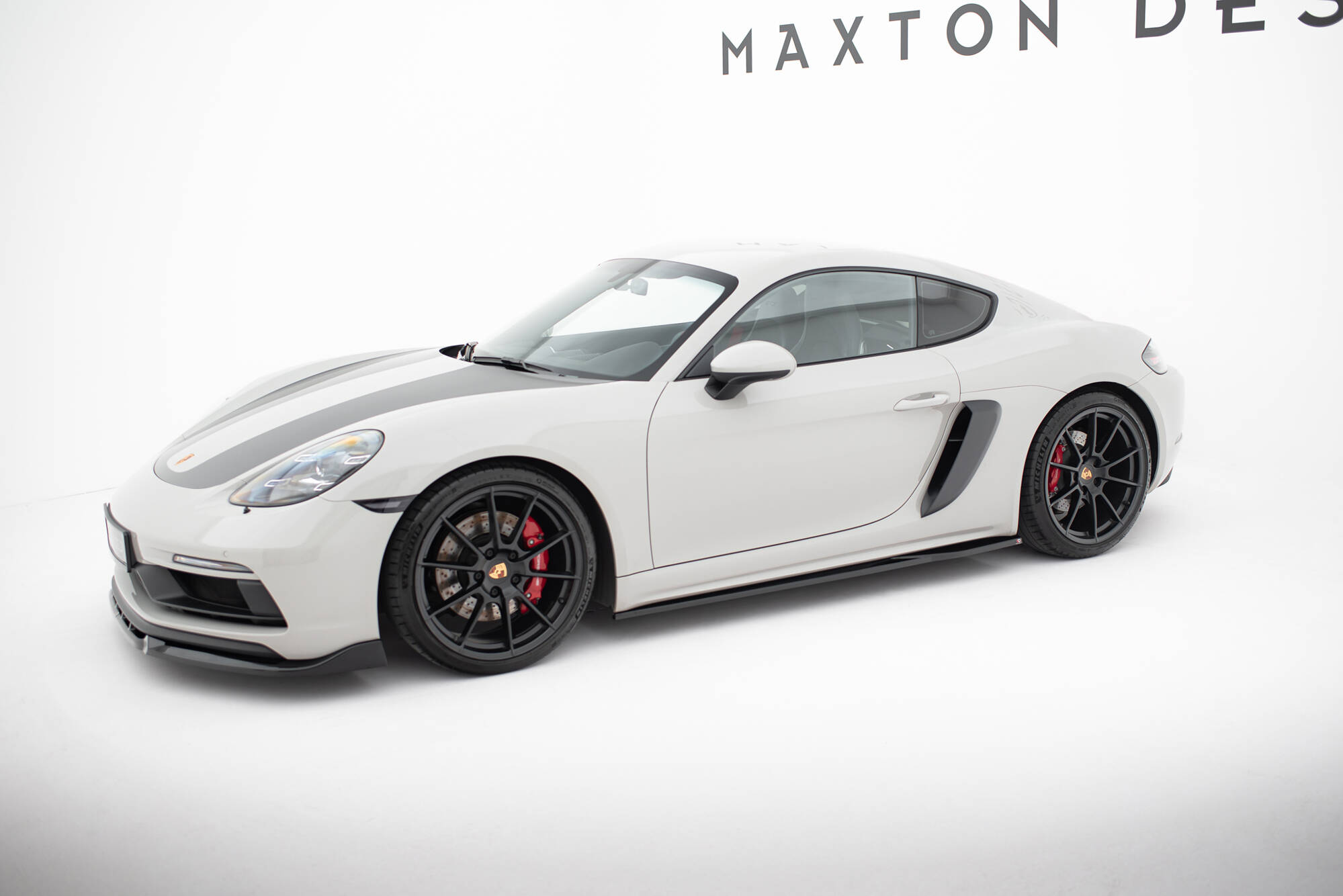 Street+ Seitenschweller Leisten V.1 passend für Porsche 718 Cayman GTS 982c schwarz Hochglanz