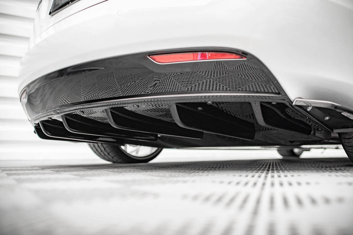 Heckansatz Diffusor passend für Tesla Model S FL schwarz Hochglanz