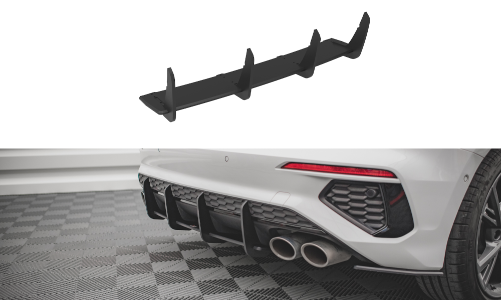 Street Pro Heckschürze Heck Ansatz Diffusor passend für Audi S3 Sportback 8Y
