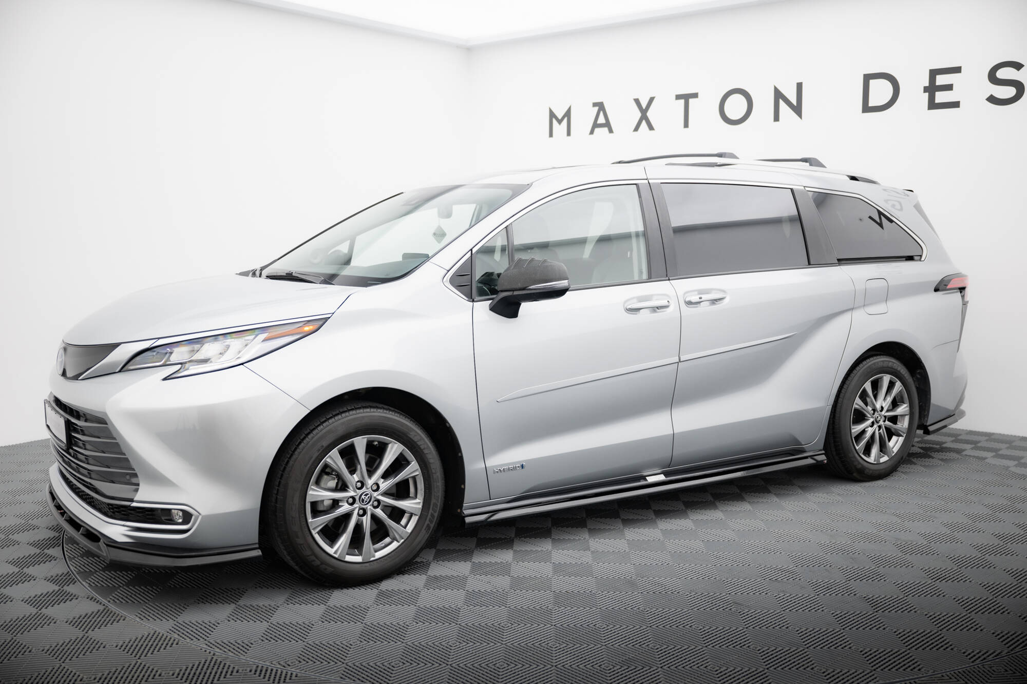 Street+ Seitenschweller Leisten passend für Toyota Sienna Mk4 schwarz Hochglanz