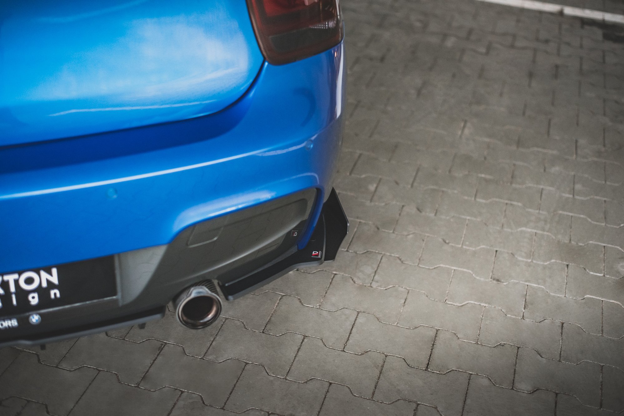 Street Pro Heck Ansatz Flaps passend für BMW M135i F20 schwarz Hochglanz