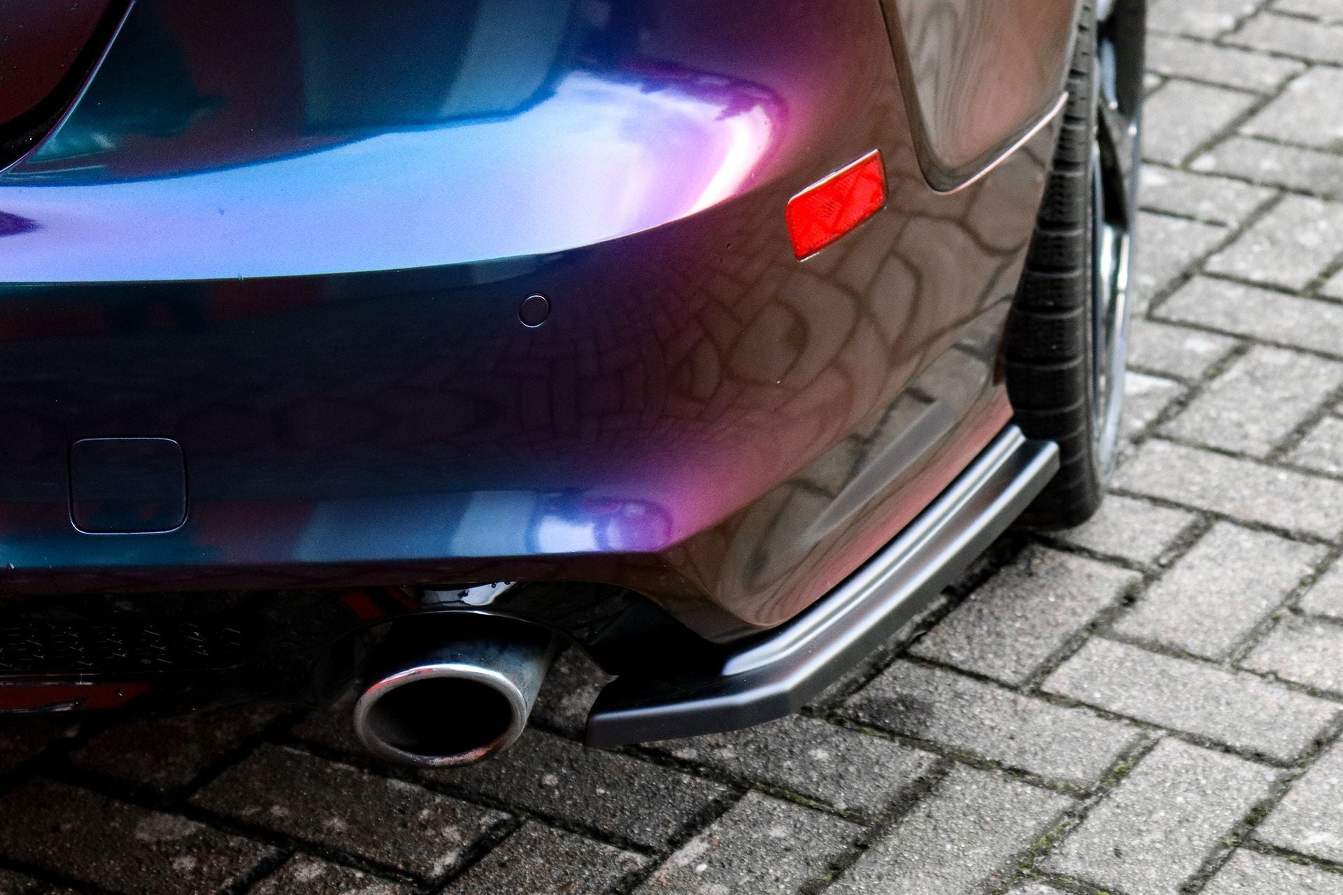 Heckansatz Seitenteile für Audi A7 mit S-Line + S7 C7 4G (Schwarz Matt)