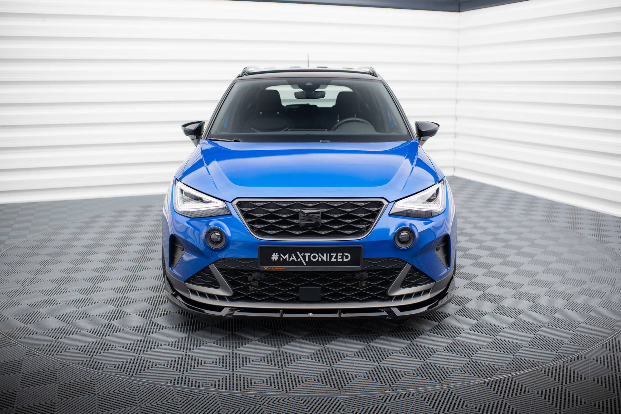 Street+ Spoilerlippe Front Ansatz passend für Seat Arona FR Mk1 FL schwarz Hochglanz