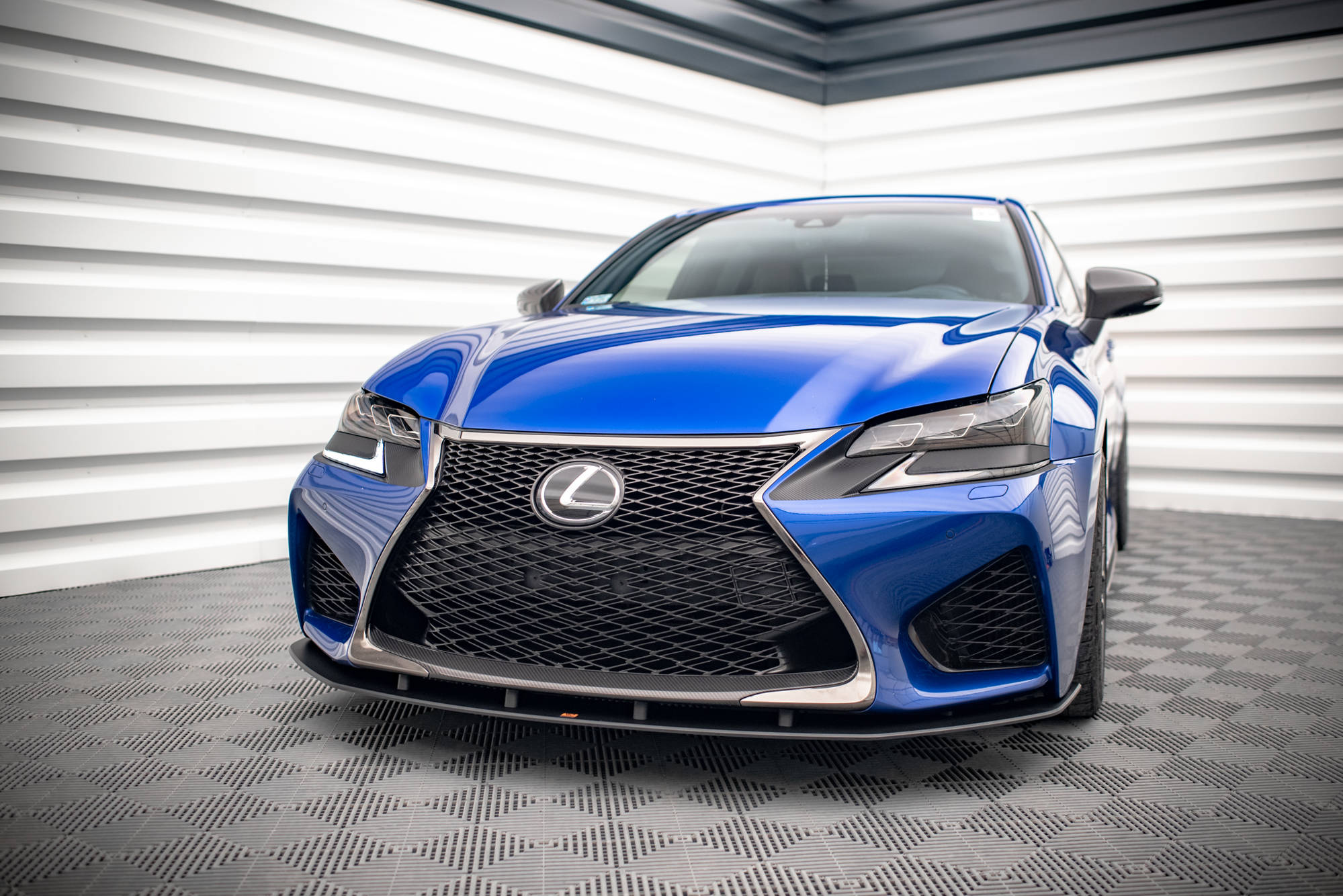 Street Pro Spoilerlippe Front Ansatz passend für Lexus GS F Mk4 FL rot