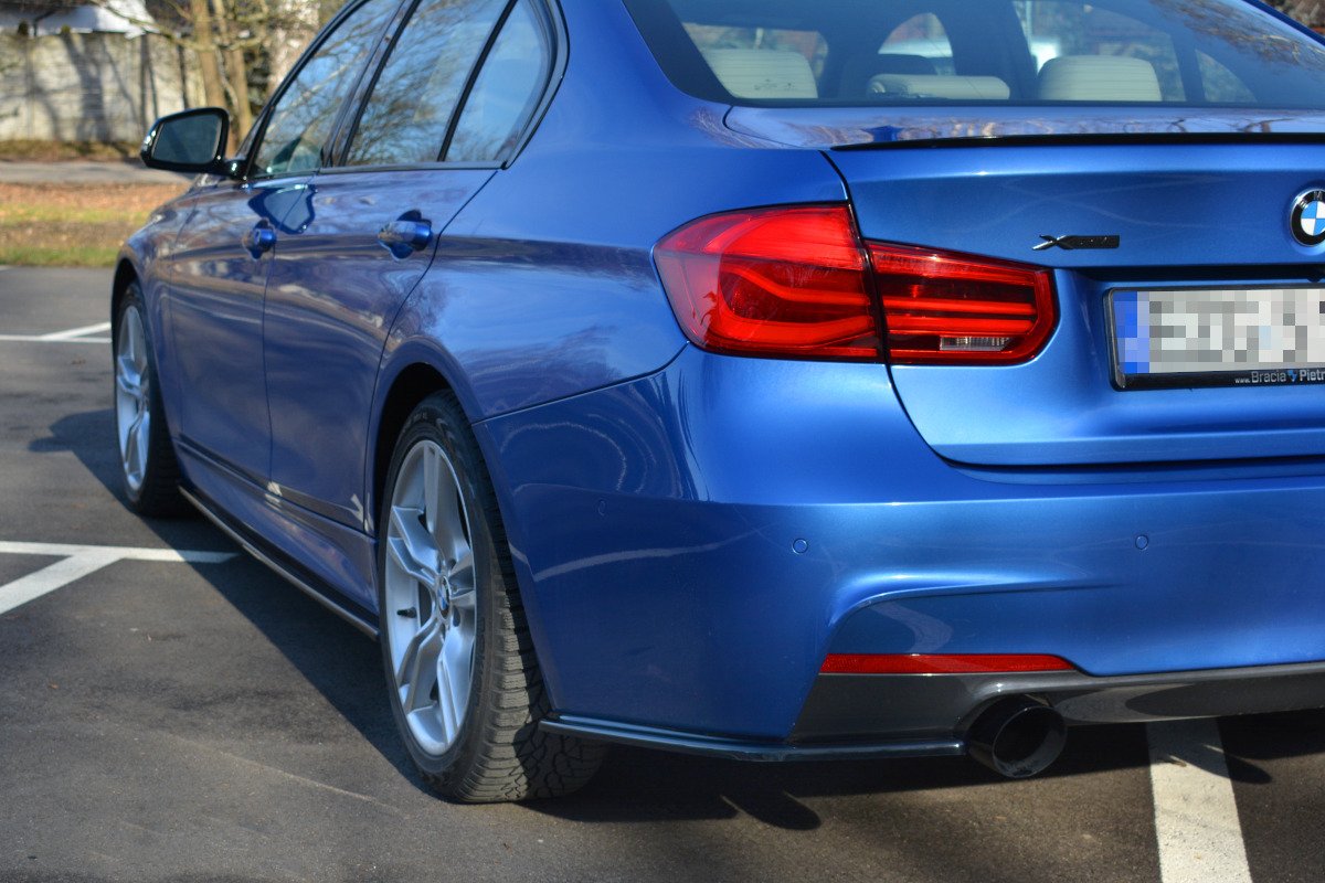 Heck Ansatz Flaps Diffusor für BMW 3er M-Paket Limousine / Touring F30 / F30 Facelift / F31 / F31 Facelift schwarz Hochglanz