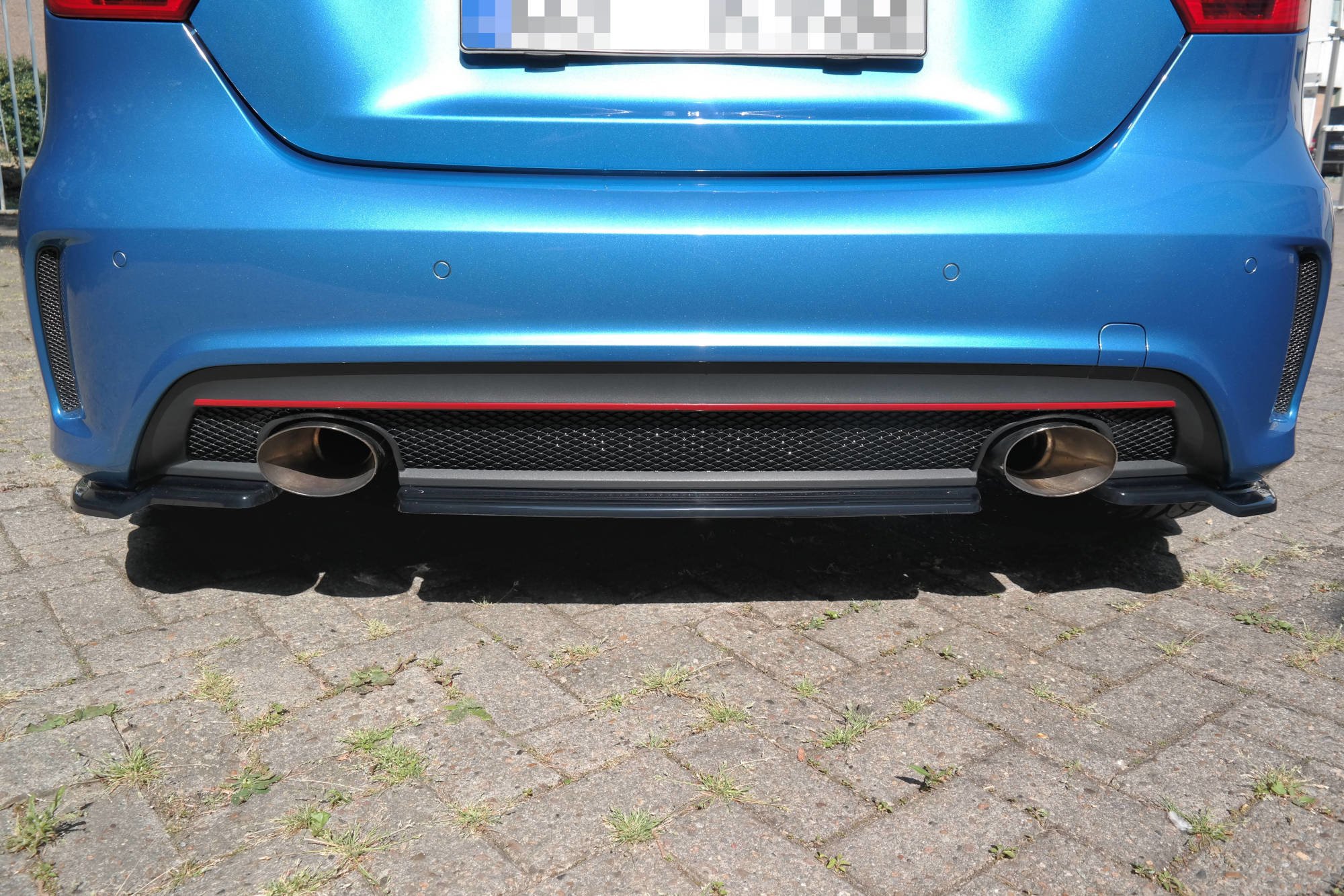 Heckansatz Mercedes W176 AMG-LINE vor Facelift schwarz Hochglanz