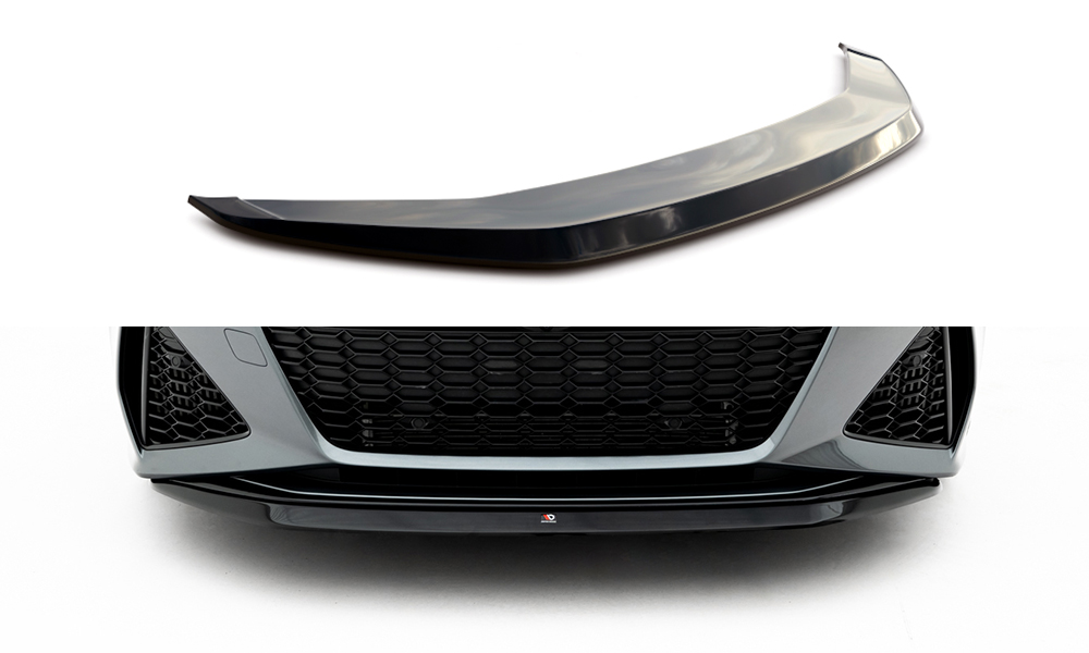 Front Ansatz V.3 für Audi RS6 C8 / C8 Facelift schwarz Hochglanz
