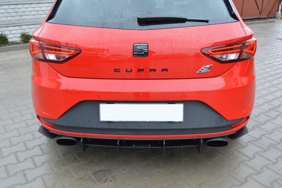 Diffusor für SEAT LEON III CUPRA Diffusor Heck Ansatz für Heckschürze für & Heck Ansatz Flaps