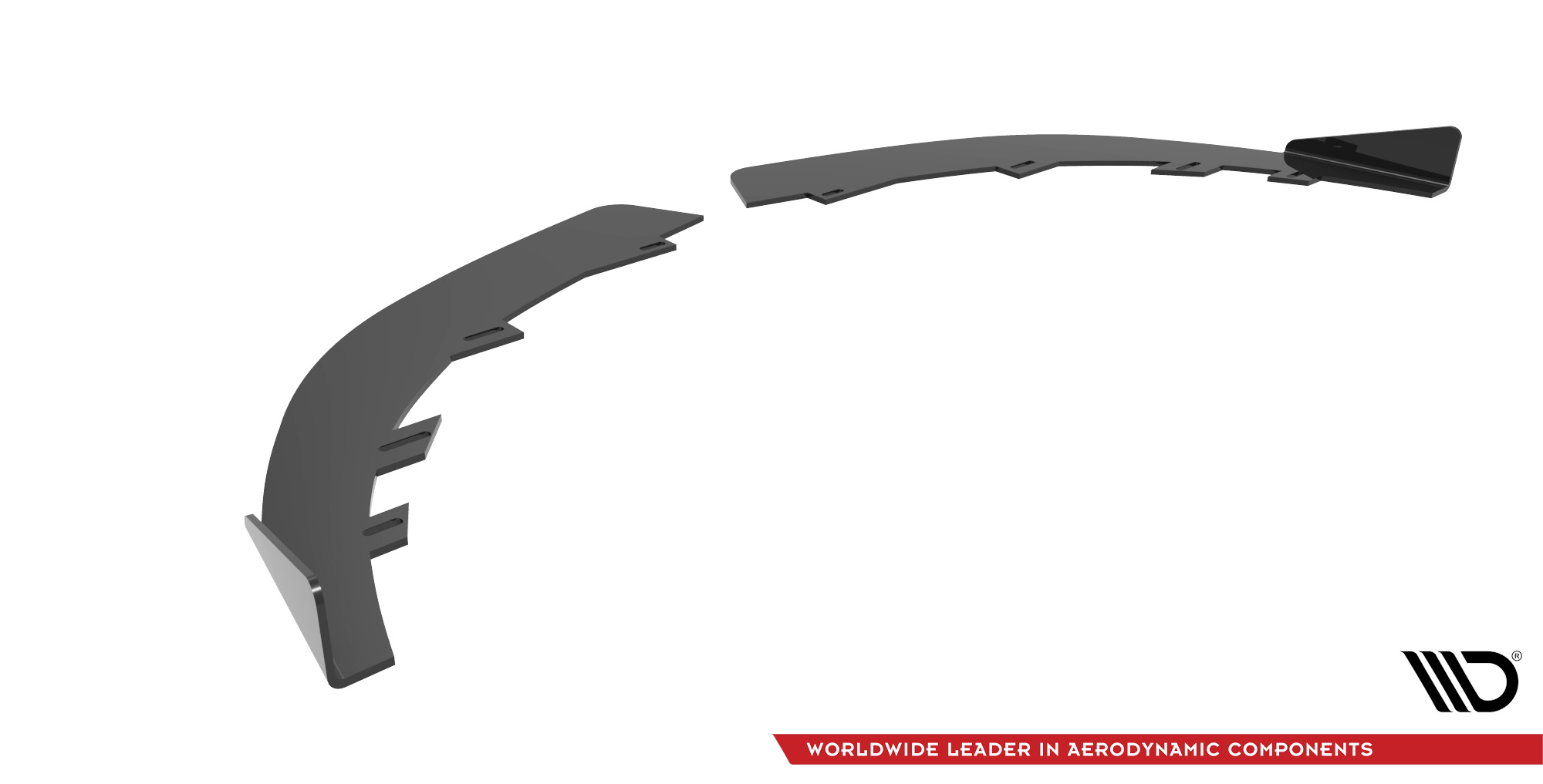 Front Stoßstange Flaps passend für Ford Fiesta ST Mk6 schwarz Hochglanz