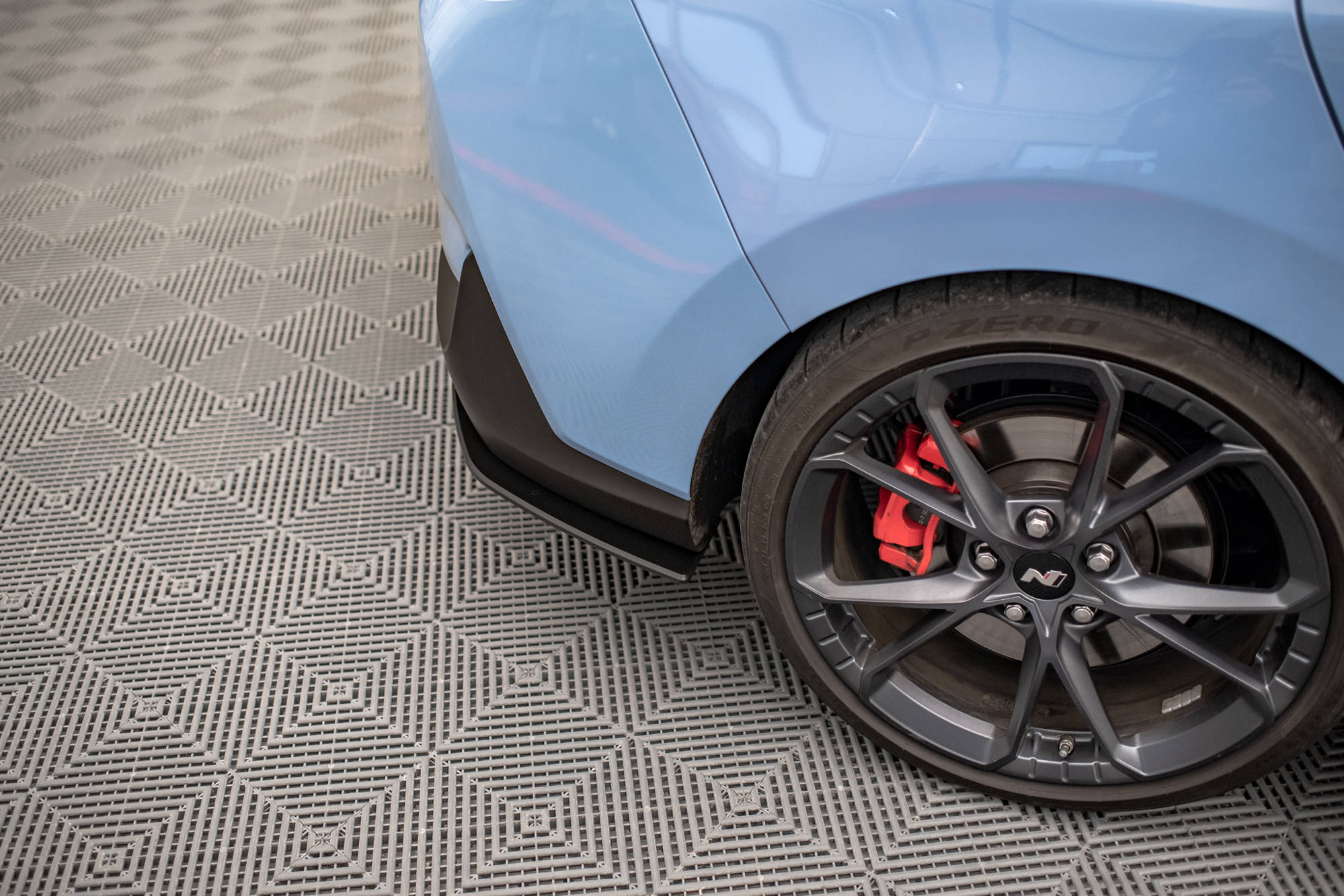 Street Pro Heck Ansatz Flaps passend für Hyundai I30 N Fastback Mk3 rot