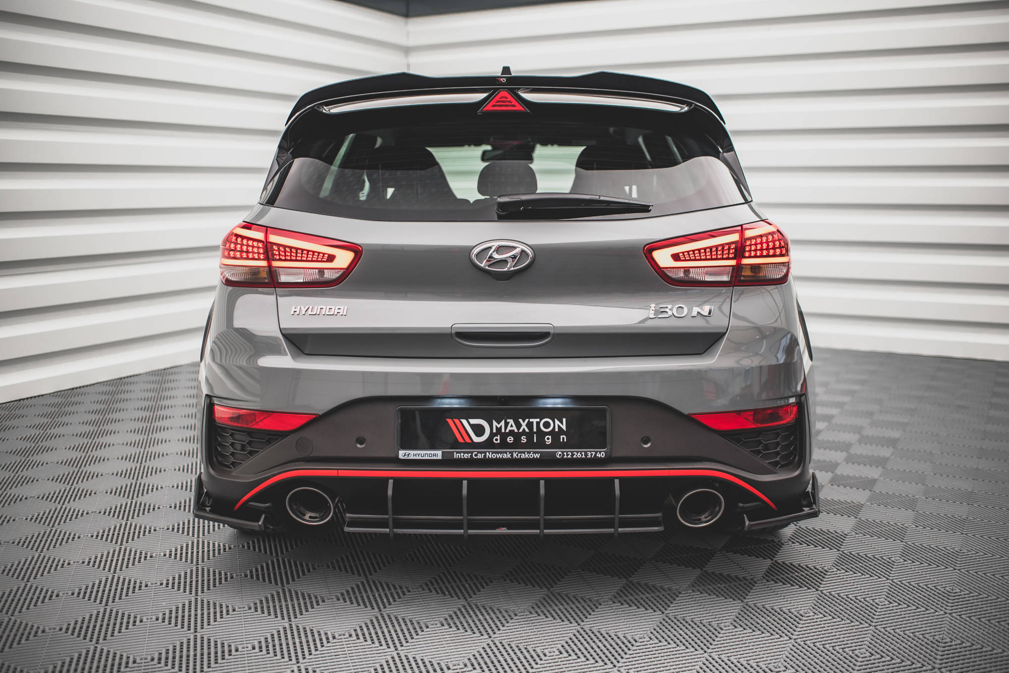 Street Pro Heckschürze Heck Ansatz Diffusor passend für Hyundai I30 N Hatchback Mk3 FL