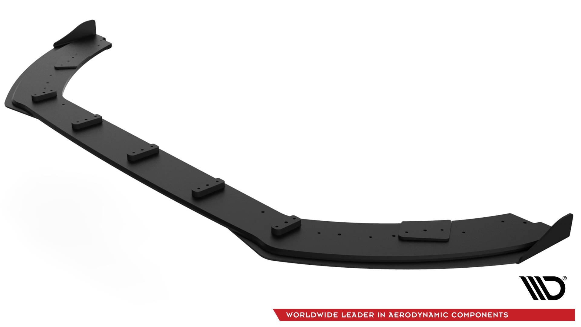 Street Pro Front Ansatz für + Front Stoßstangen Racing Flaps passend für Ford Fiesta Mk8 ST / ST-Line schwarz Hochglanz