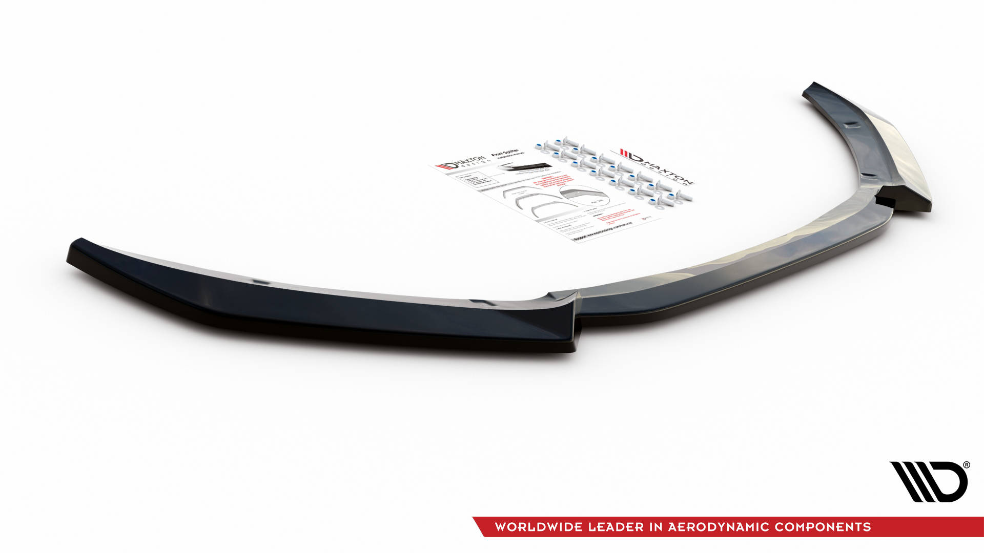 Street+ Spoilerlippe Front Ansatz V.2 passend für Jaguar XF R-Sport Mk2 schwarz Hochglanz