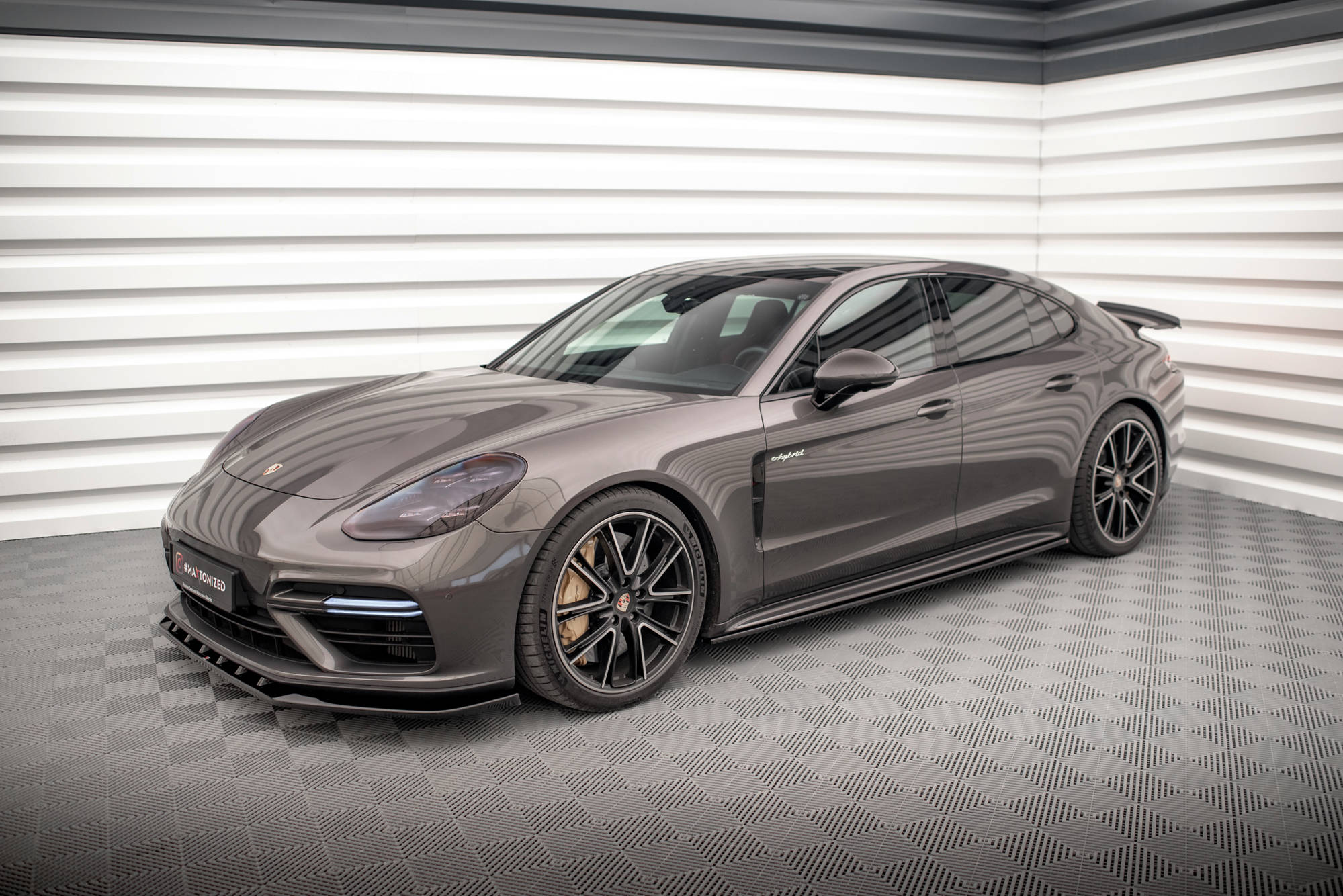 Street+ Seitenschweller Leisten V.1 passend für Porsche Panamera Turbo S E-Hybrid / Panamera E-Hybrid / Panamera 4S 971 schwarz Hochglanz