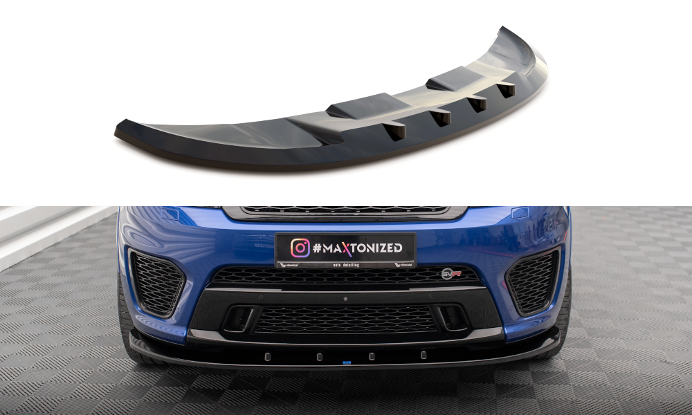Street+ Spoilerlippe Front Ansatz V.1 passend für Land Rover Range Rover Sport SVR Mk2 schwarz Hochglanz