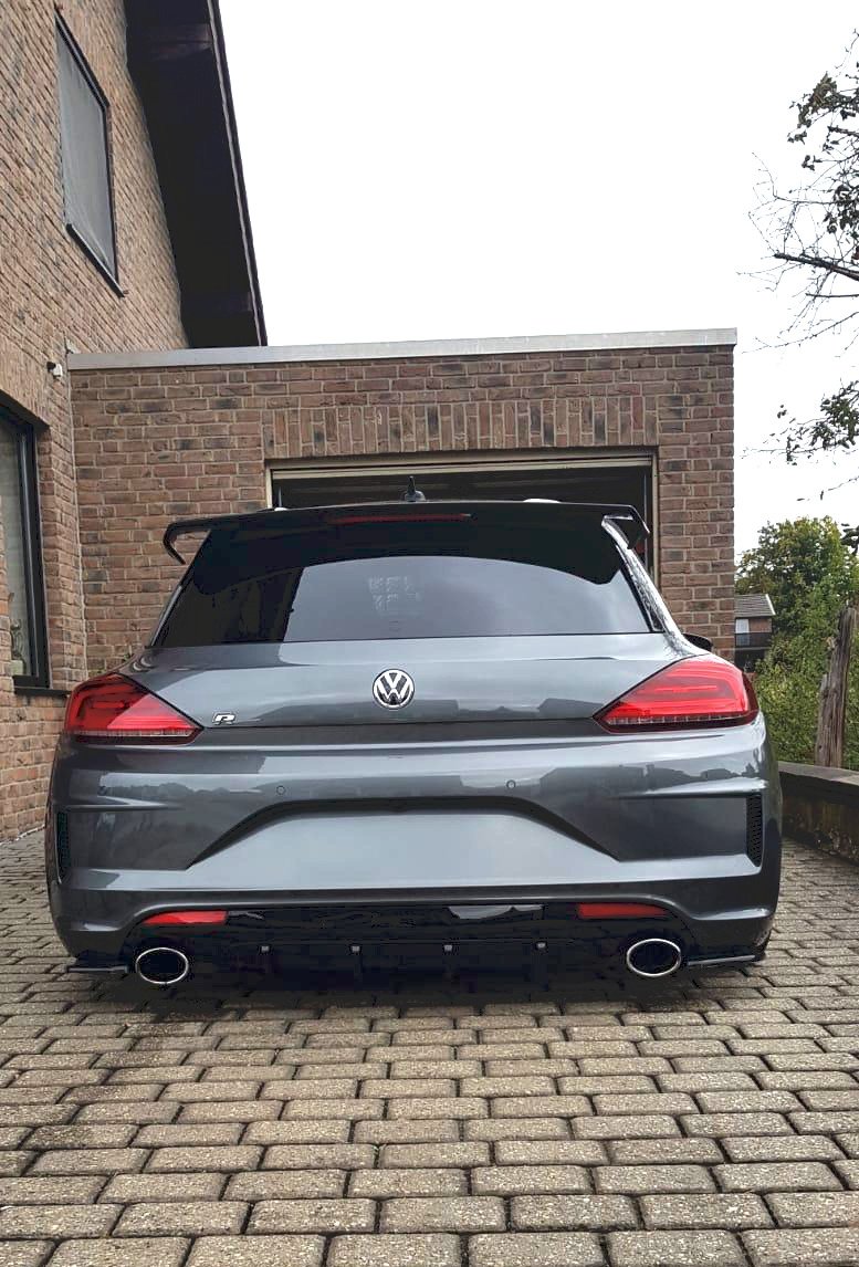 Diffusor Heck Ansatz für VW Scirocco R Mk3 Facelift schwarz Hochglanz