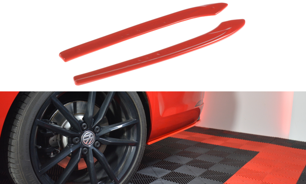 Heck Ansatz Flaps Diffusor V.2 für VW GOLF 7 R VARIANT FACELIFT schwarz Hochglanz
