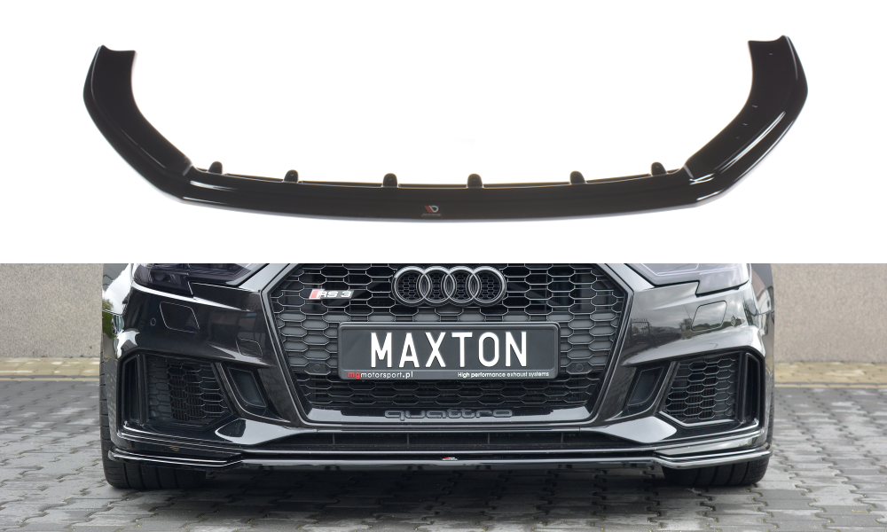 Front Ansatz V.2 für Audi RS3 Sportback 8V Facelift schwarz Hochglanz