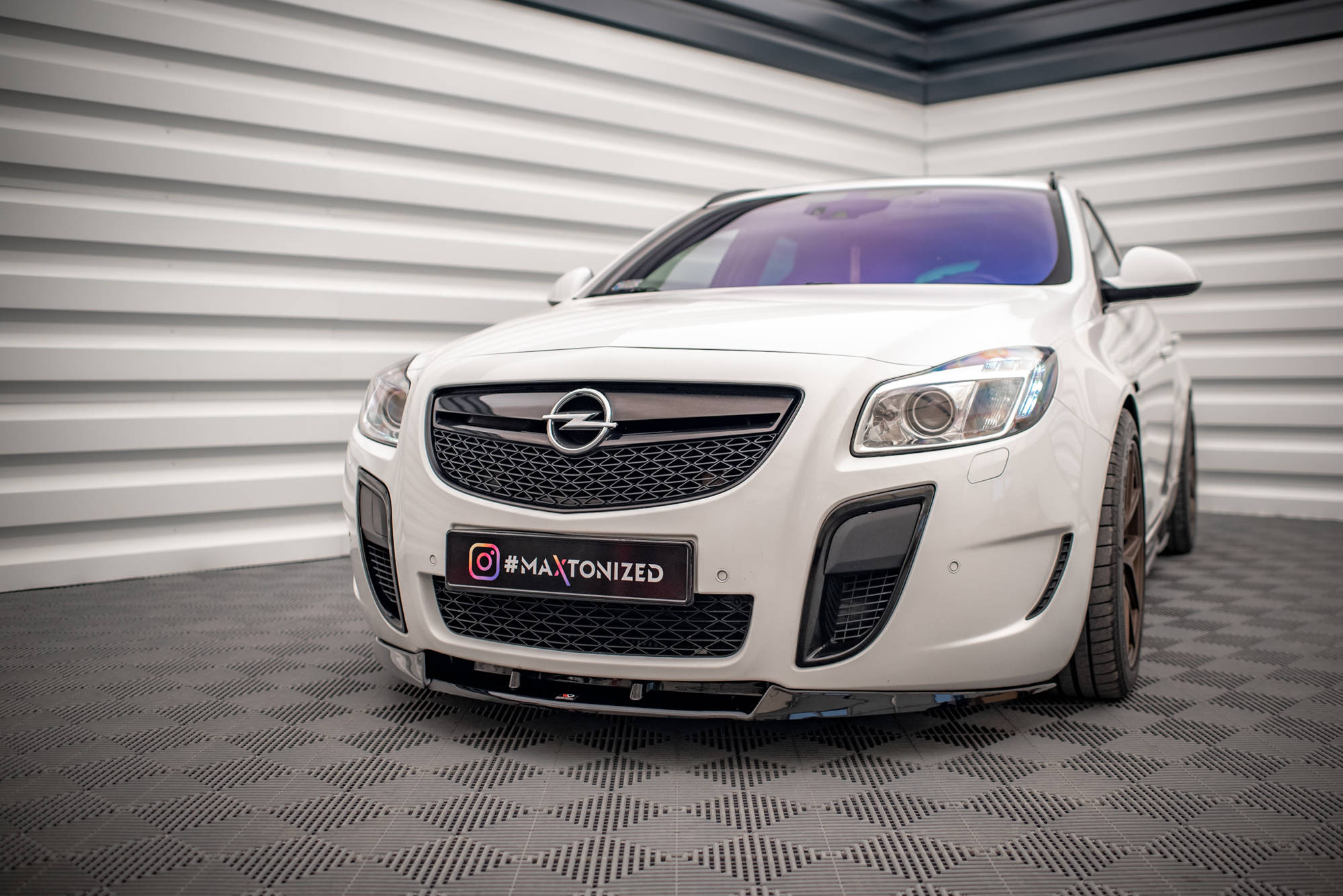 Street+ Spoilerlippe Front Ansatz V.1 passend für Opel Insignia OPC Mk1 schwarz Hochglanz