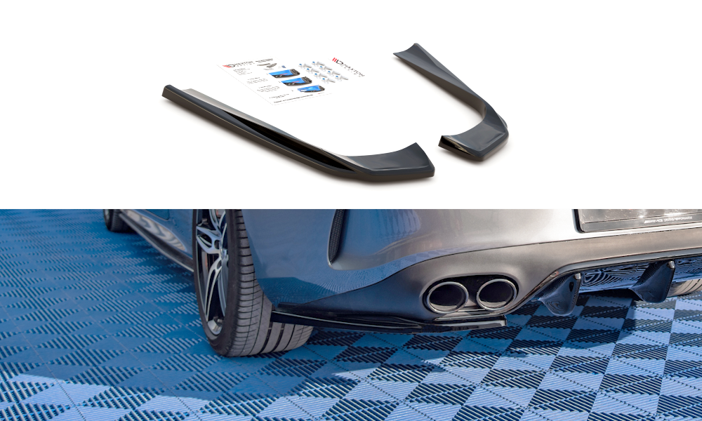 Street+ Heck Ansatz Flaps passend für Mercedes-AMG E53 Coupe C238 / Cabriolet A238 schwarz Hochglanz