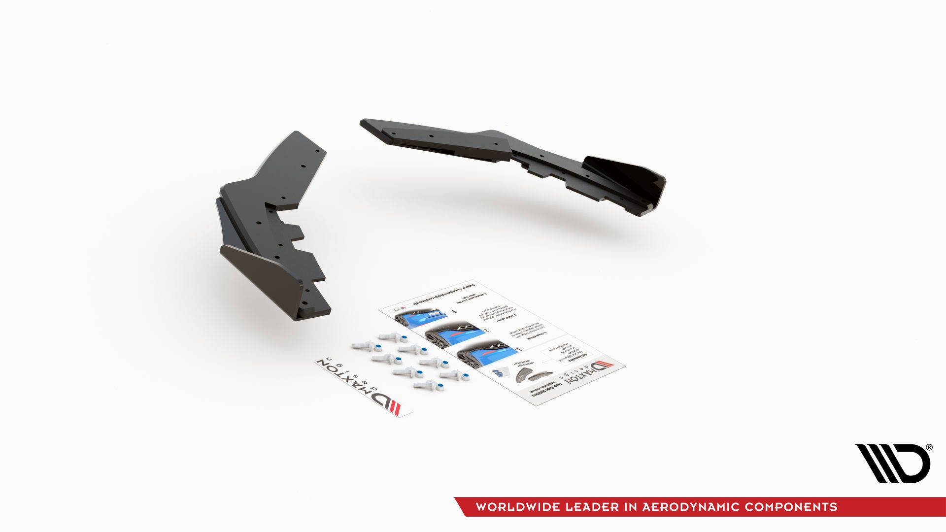 Street Pro Heck Ansatz Flaps passend für BMW M135i F20 rot+ Hochglanz Flaps
