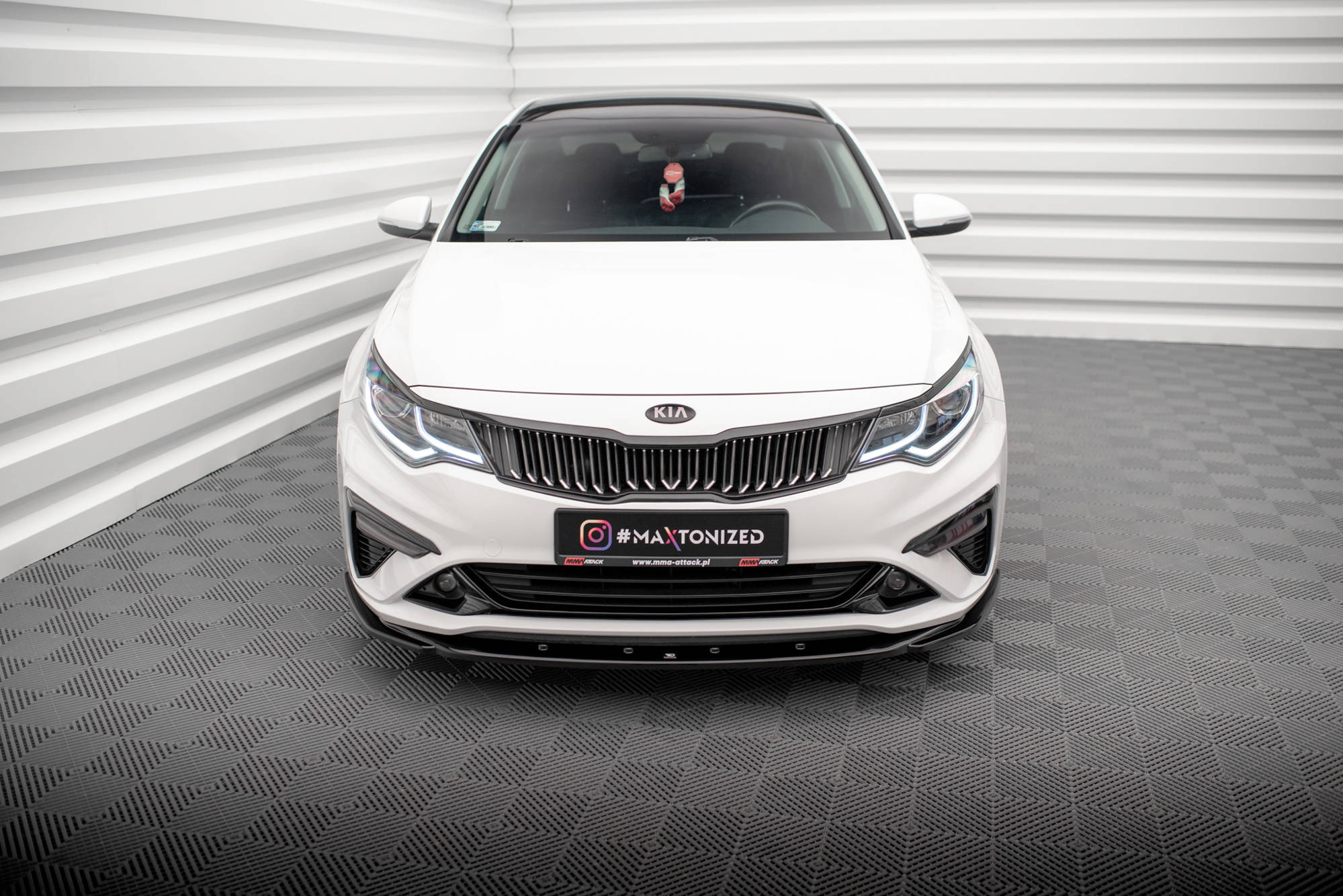 Street+ Spoilerlippe Front Ansatz V.2 passend für Kia Optima Mk4 FL schwarz Hochglanz