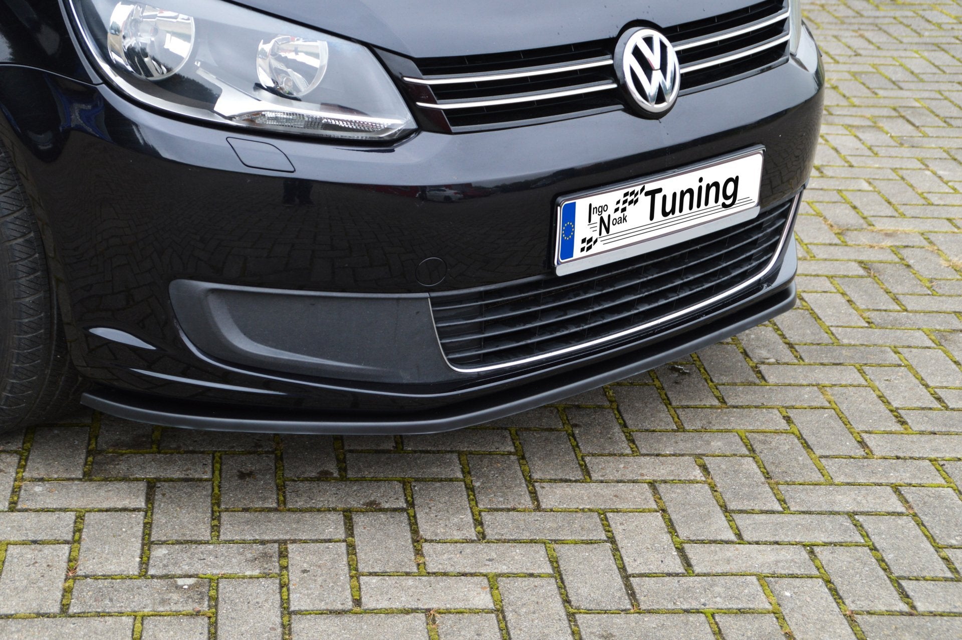 Cup Frontspoilerlippe für VW Touran Facelift 1T GP2 (Schwarz Matt)