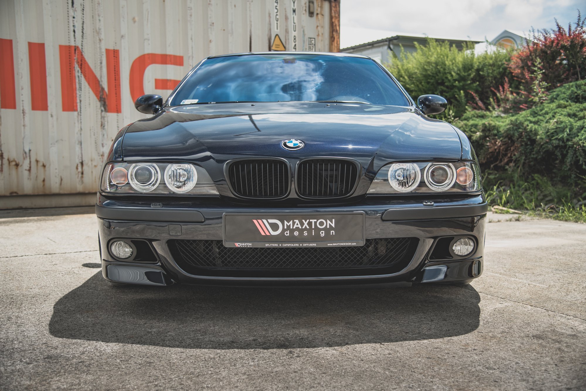 Street+ Spoilerlippe Front Ansatz passend für Seite BMW M5 / 5 M-Paket E39 schwarz Hochglanz