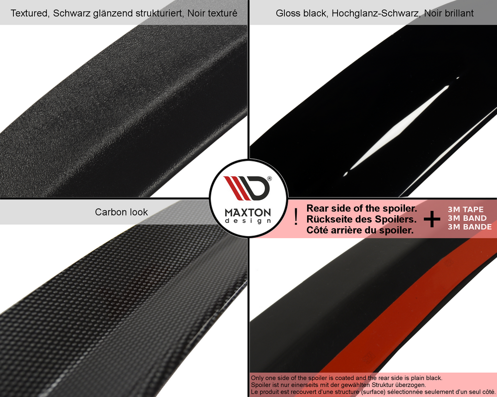 Spoiler CAP für VW Polo GTI / R-line Mk6 schwarz Hochglanz