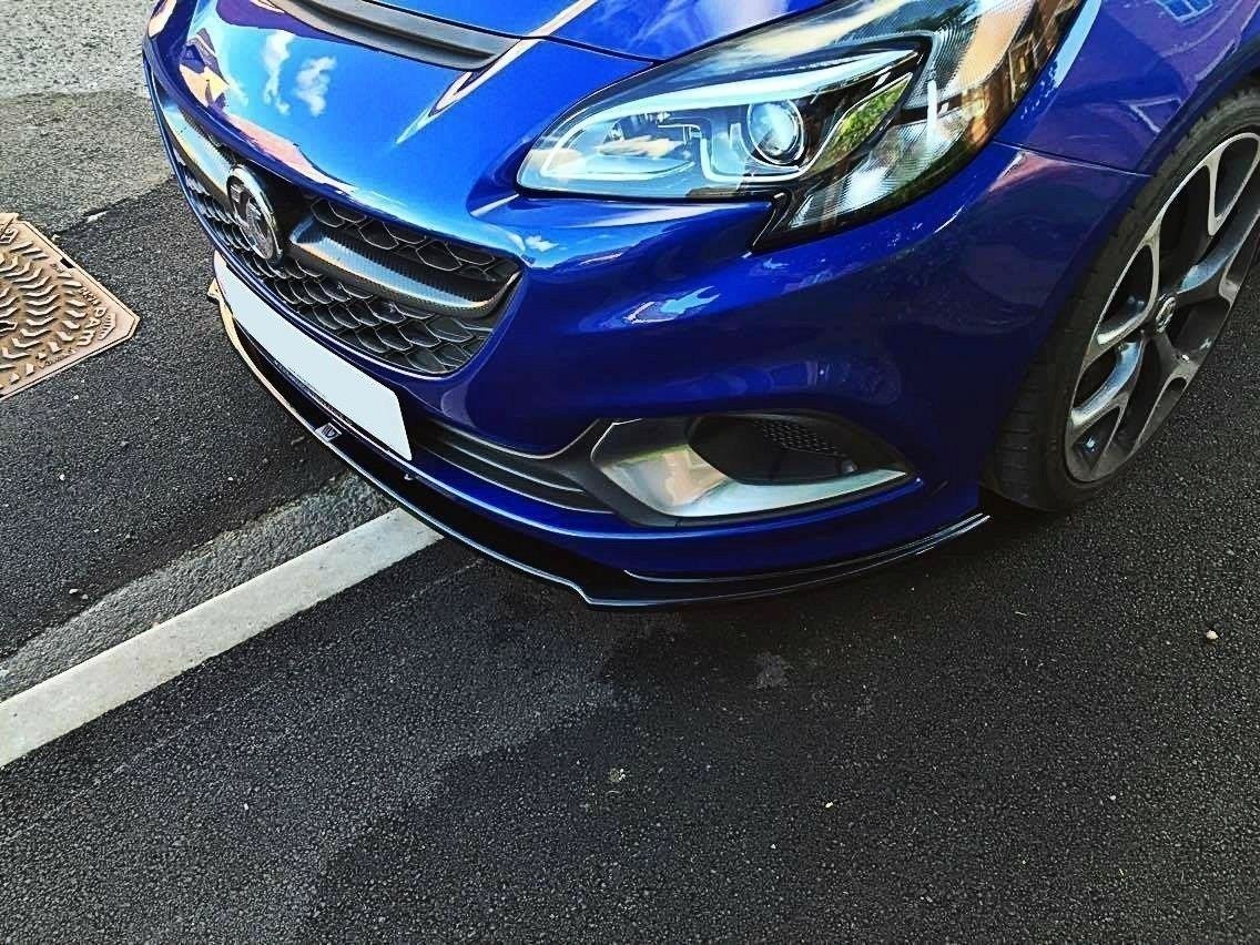 Street+ Spoilerlippe Front Ansatz passend für Opel Corsa E OPC / VXR schwarz Hochglanz
