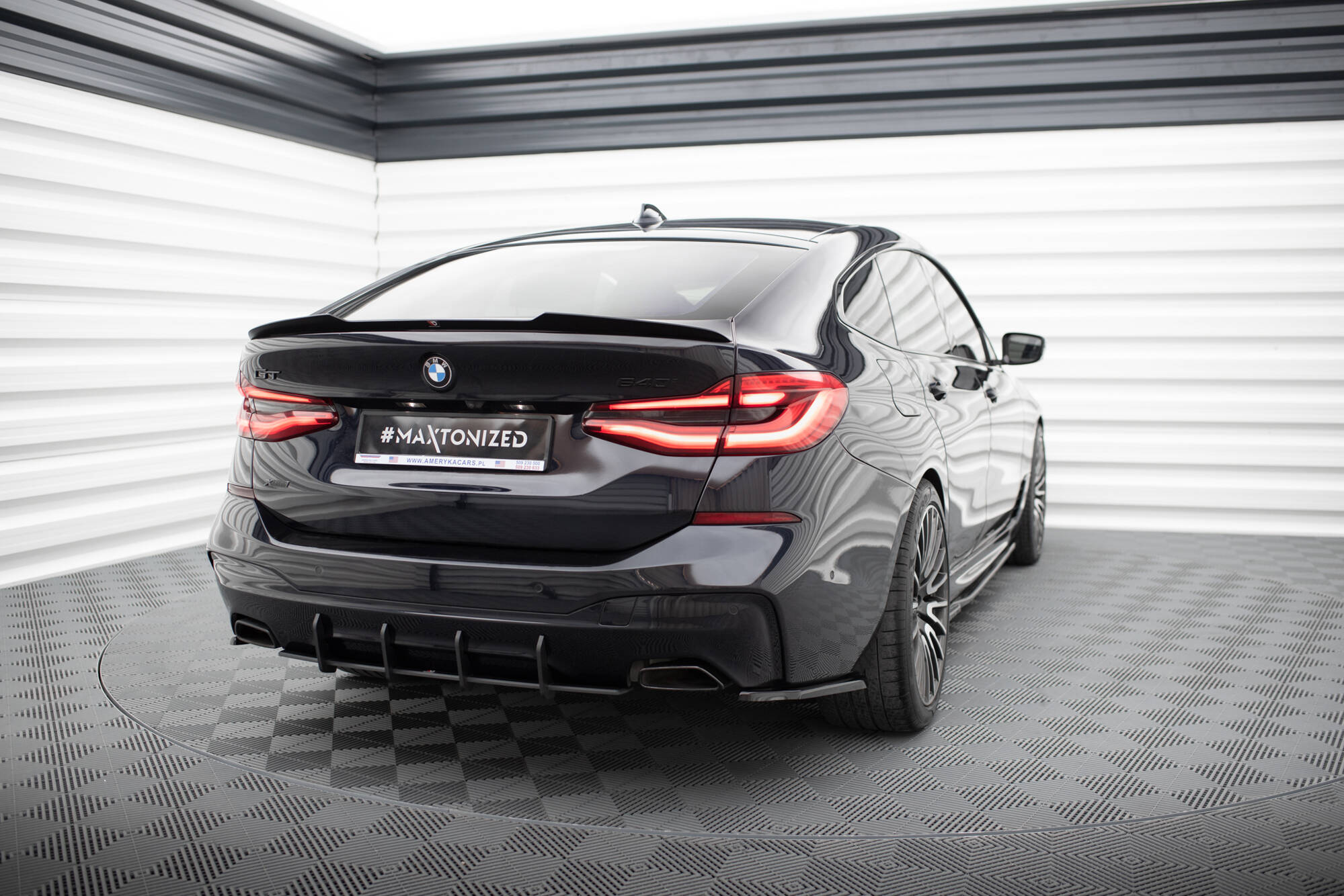 Street Pro Heckschürze Heck Ansatz Diffusor passend für BMW 6er GT M-Paket G32 rot