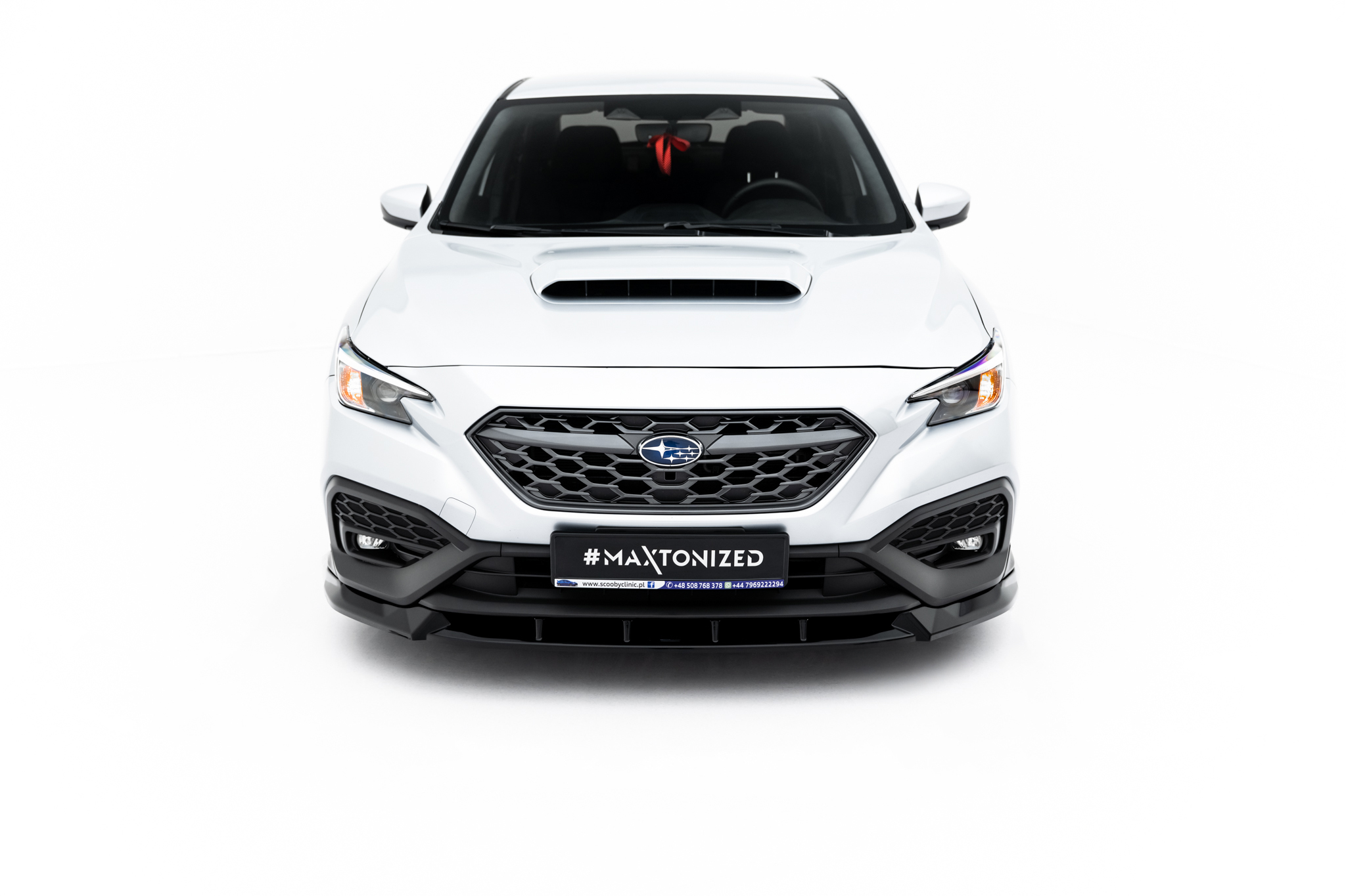 Street+ Spoilerlippe Front Ansatz V.1 passend für Subaru WRX STI Mk2 schwarz Hochglanz