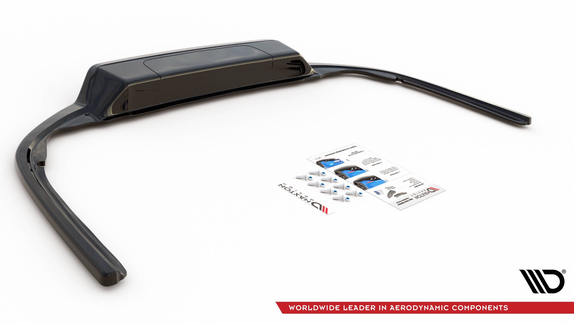 Street+ Mittlerer Diffusor RACE Heck Ansatz passend für VW Passat B8 schwarz Hochglanz