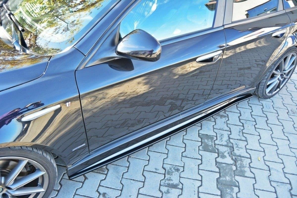 Street+ Seitenschweller Leisten passend für Alfa Romeo 159 Ti schwarz Hochglanz