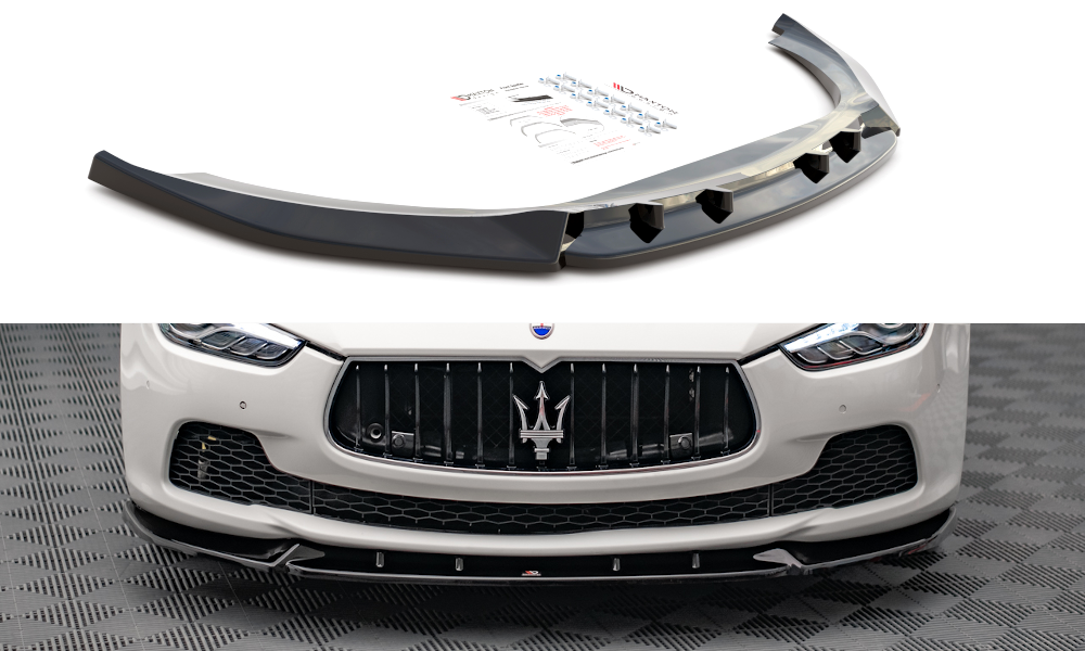 Frontlippe V.2 passend für Maserati Ghibli Mk3 schwarz Hochglanz