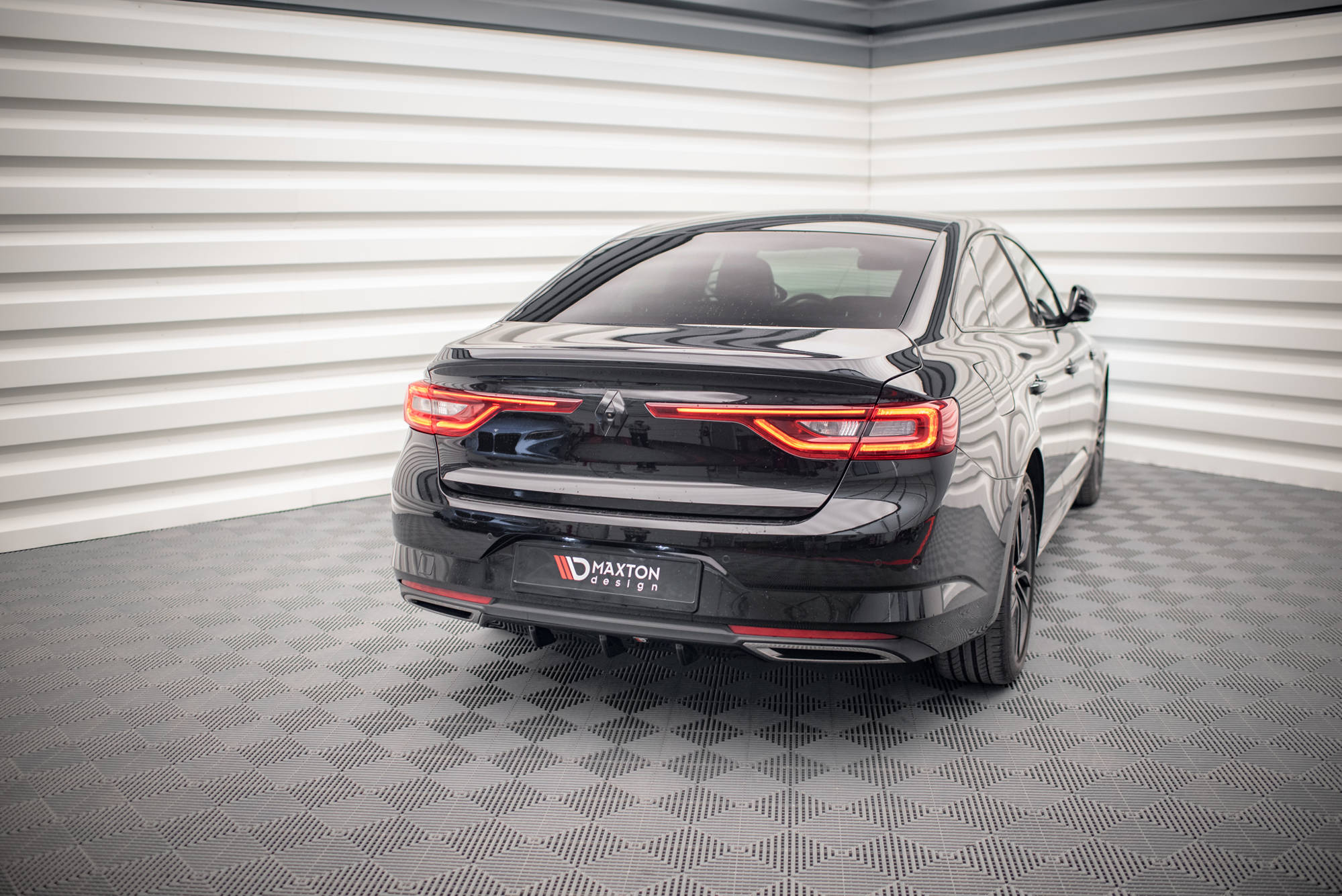 Street+ Heck Ansatz Diffusor passend für Renault Talisman schwarz Hochglanz